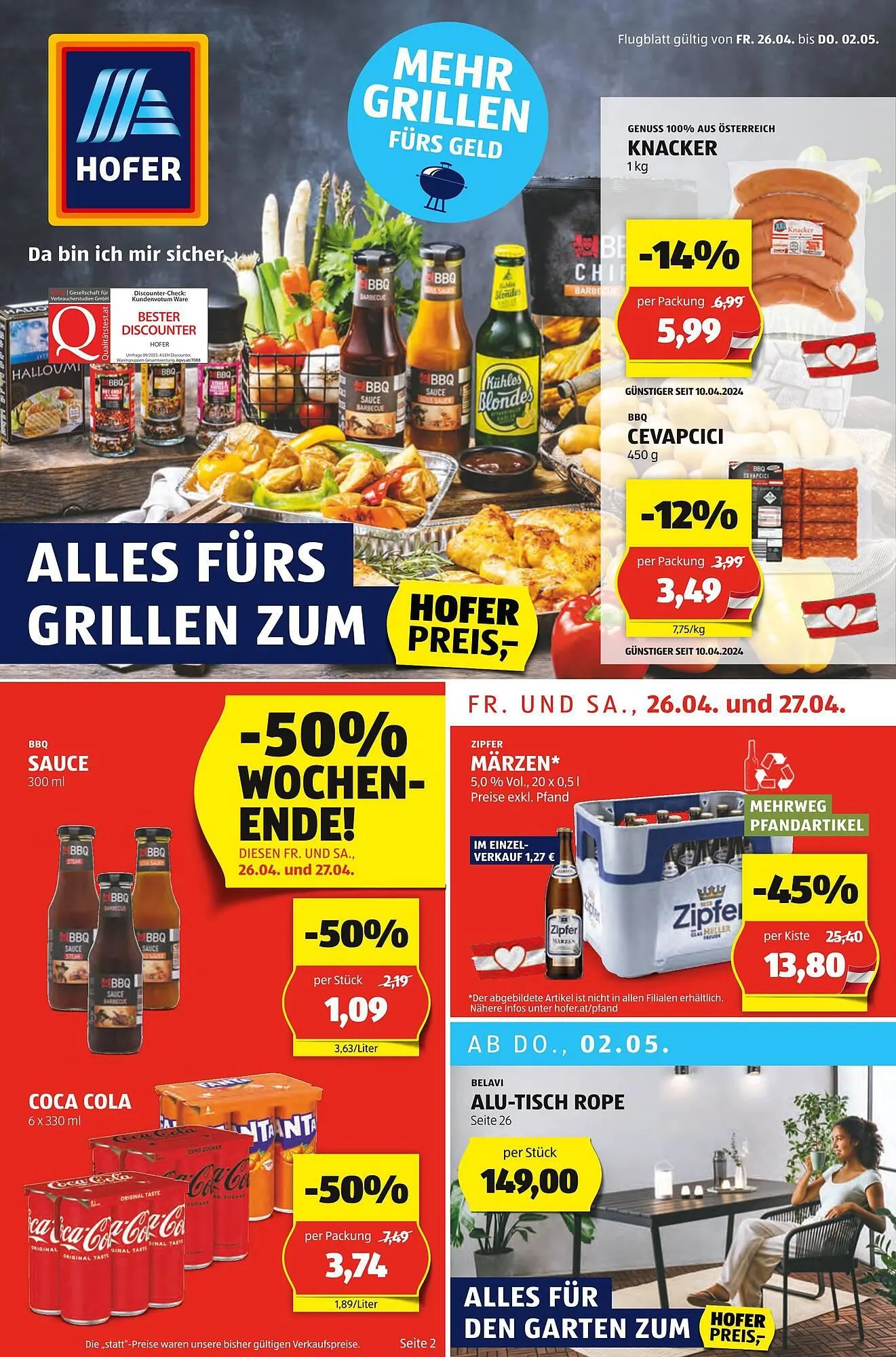 Hofer Flugblatt von 26. April bis 2. Mai 2024 - Flugblätt seite  1