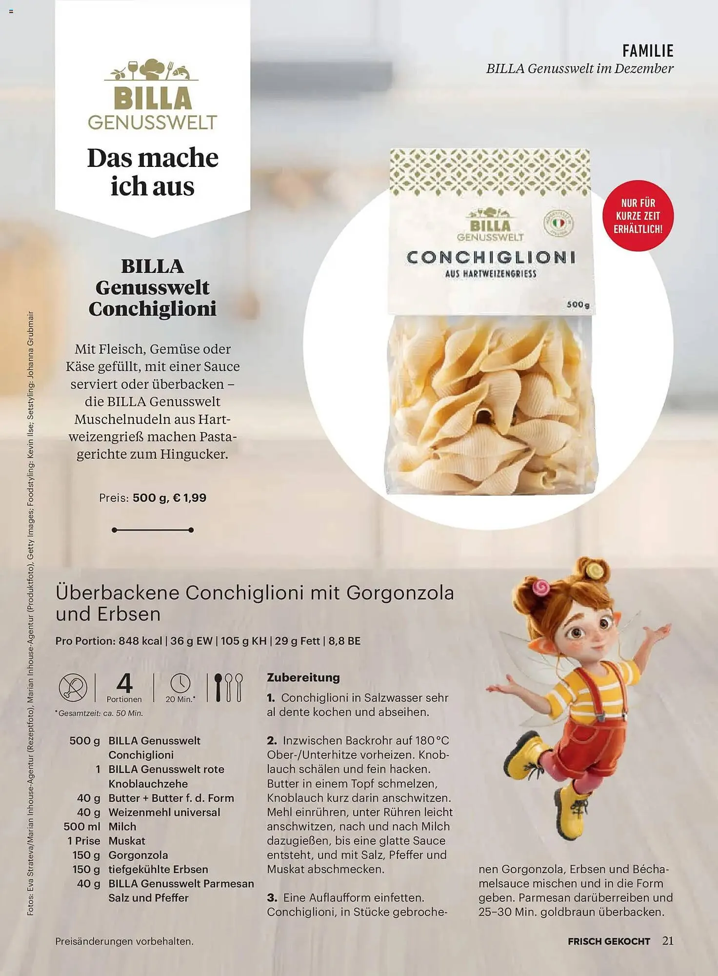 Billa Flugblatt von 1. Dezember bis 31. Dezember 2025 - Flugblätt seite  21