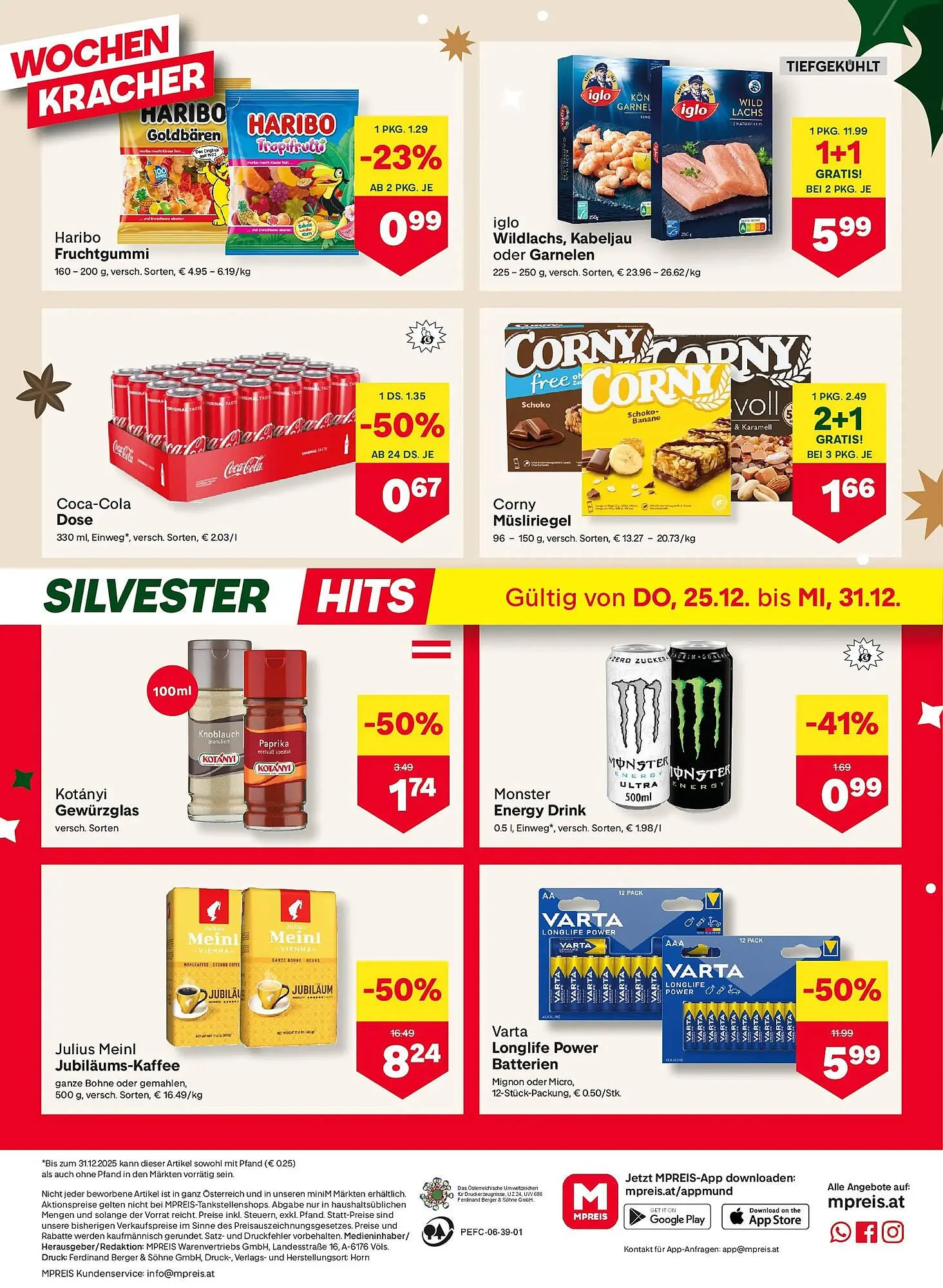 MPreis Flugblatt von 25. Dezember bis 31. Dezember 2025 - Flugblätt seite  12