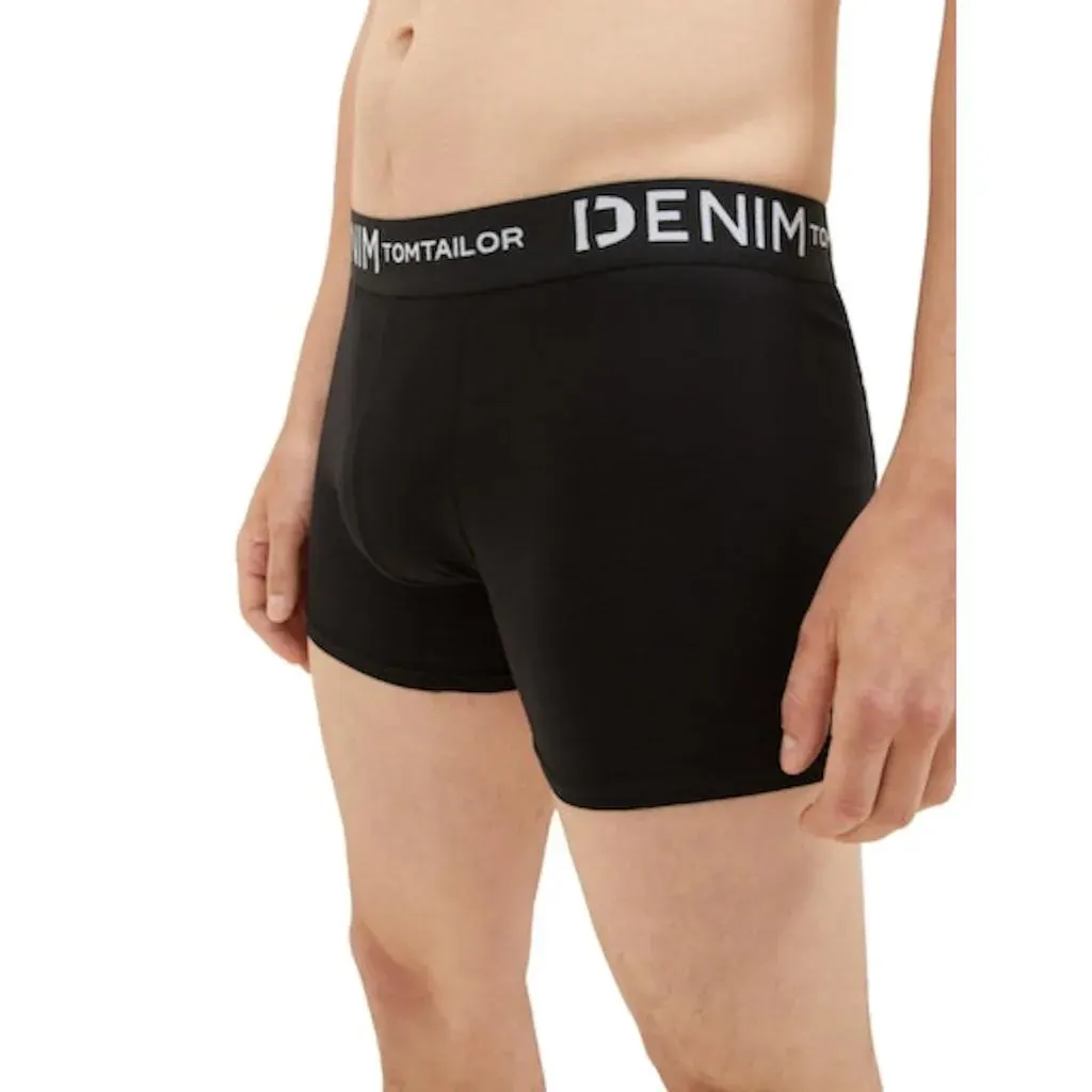 TOM TAILOR Denim Boxershorts, (Packung, 3 St.), mit Logo-Stretchbund
