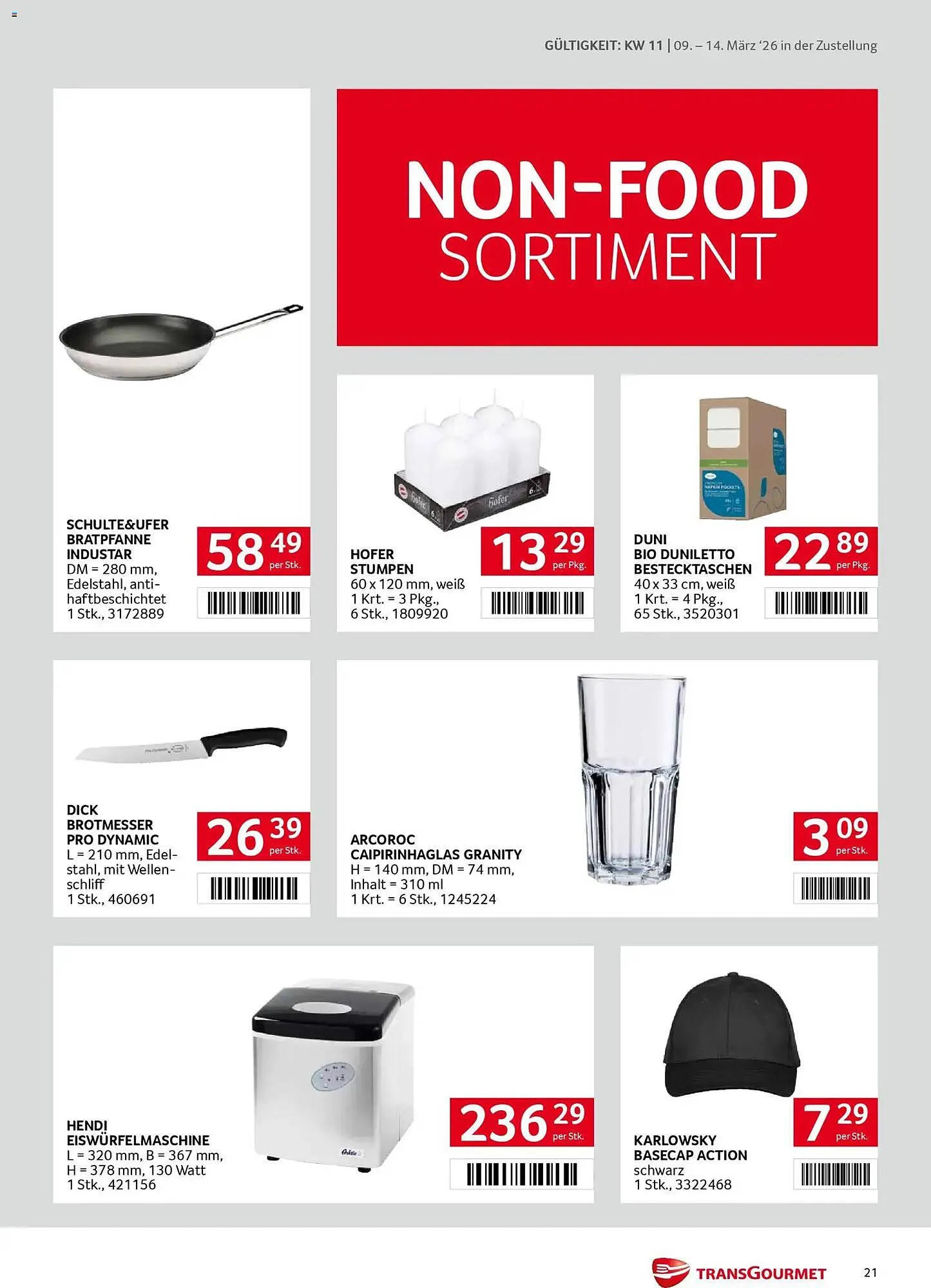 Transgourmet Flugblatt von 9. März bis 14. März 2026 - Flugblätt seite 21