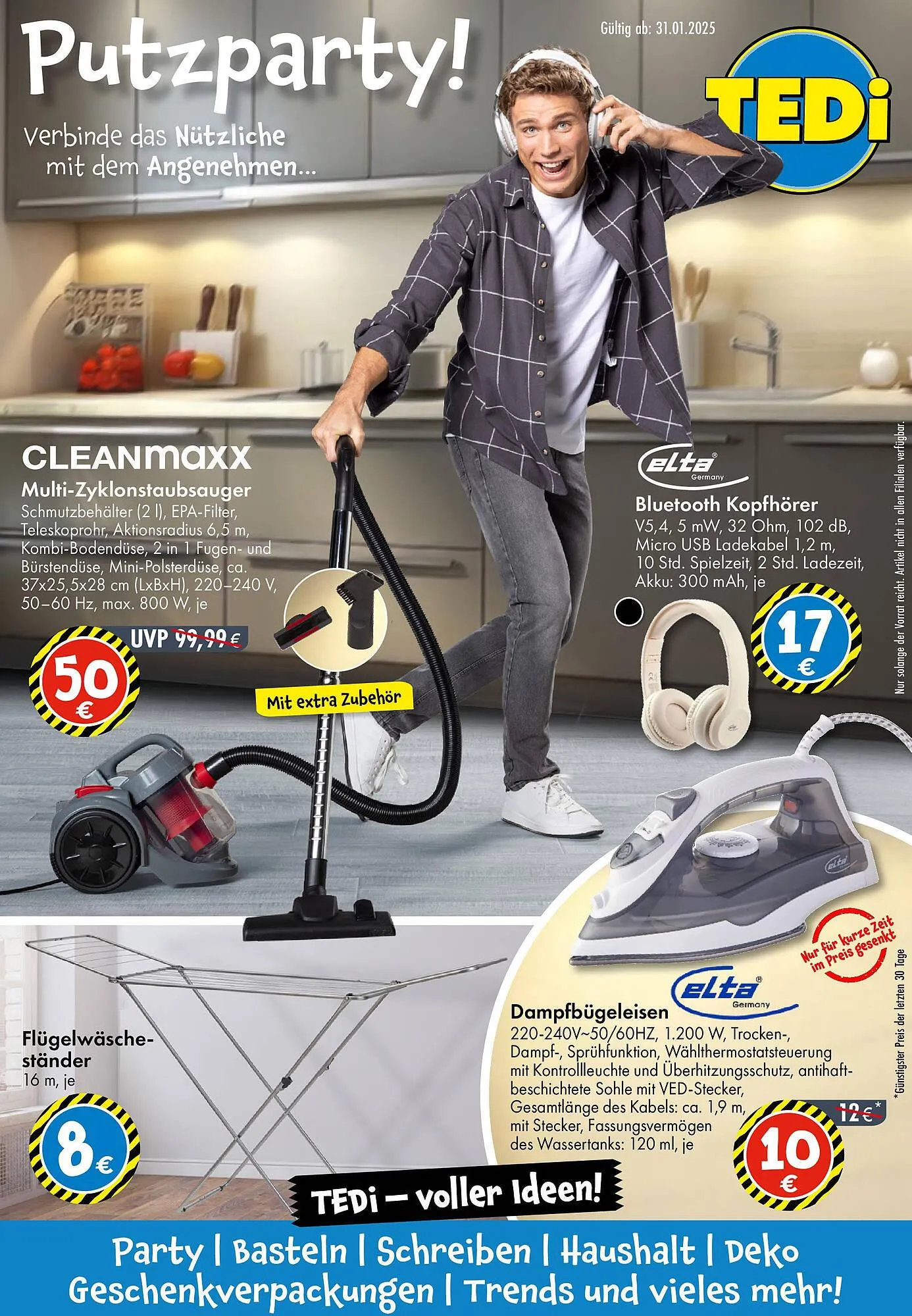 TEDi Flugblatt von 31. Jänner bis 8. Februar 2025 - Flugblätt seite 1