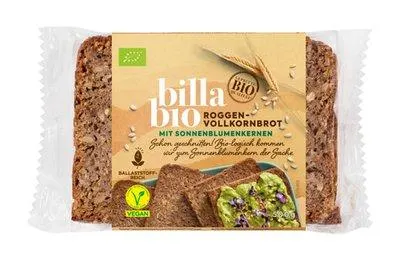 BILLA Bio Roggenvollkornbrot mit Sonnenblumenkernen