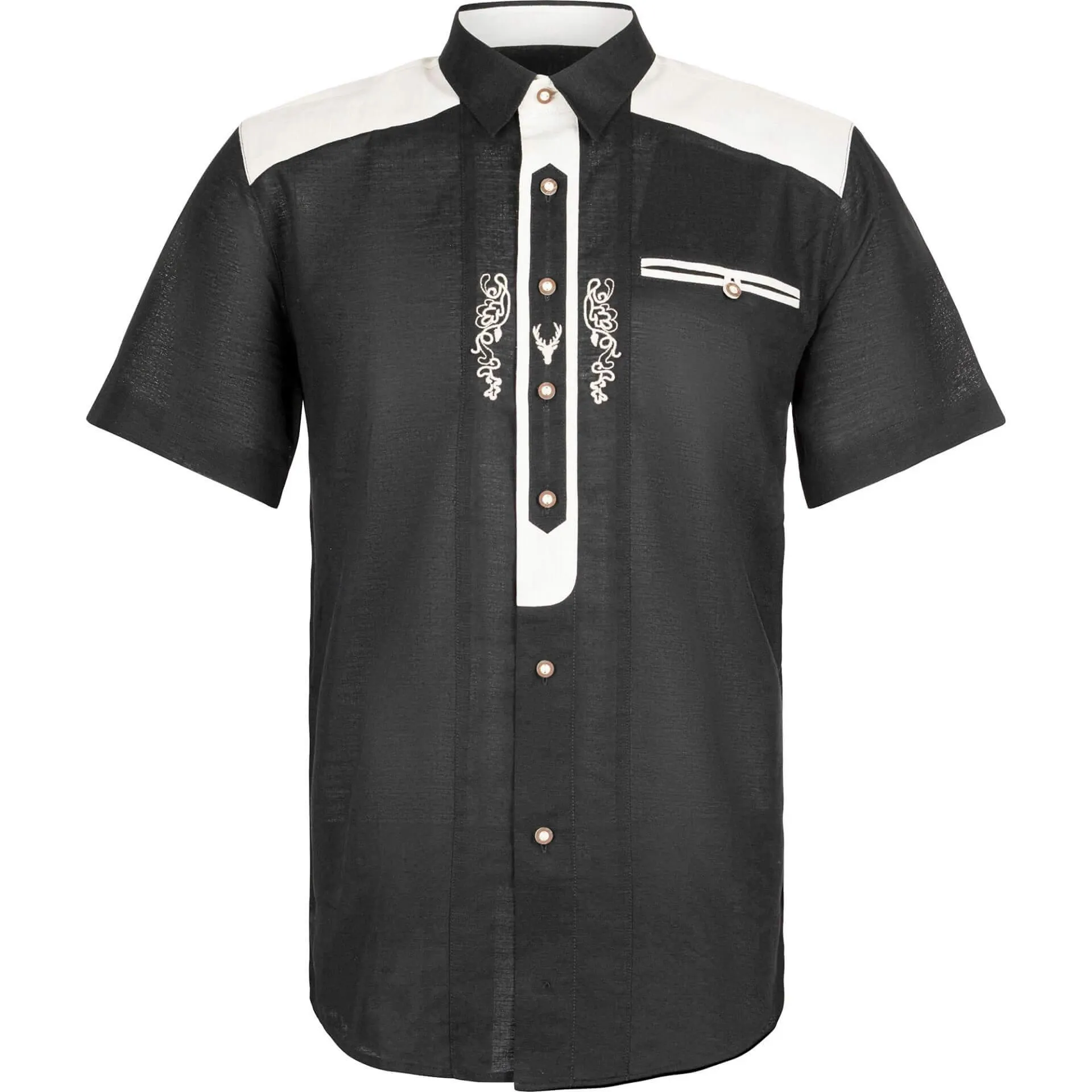 Herren Hemd "Gilmore" Kurzarm, Schwarz