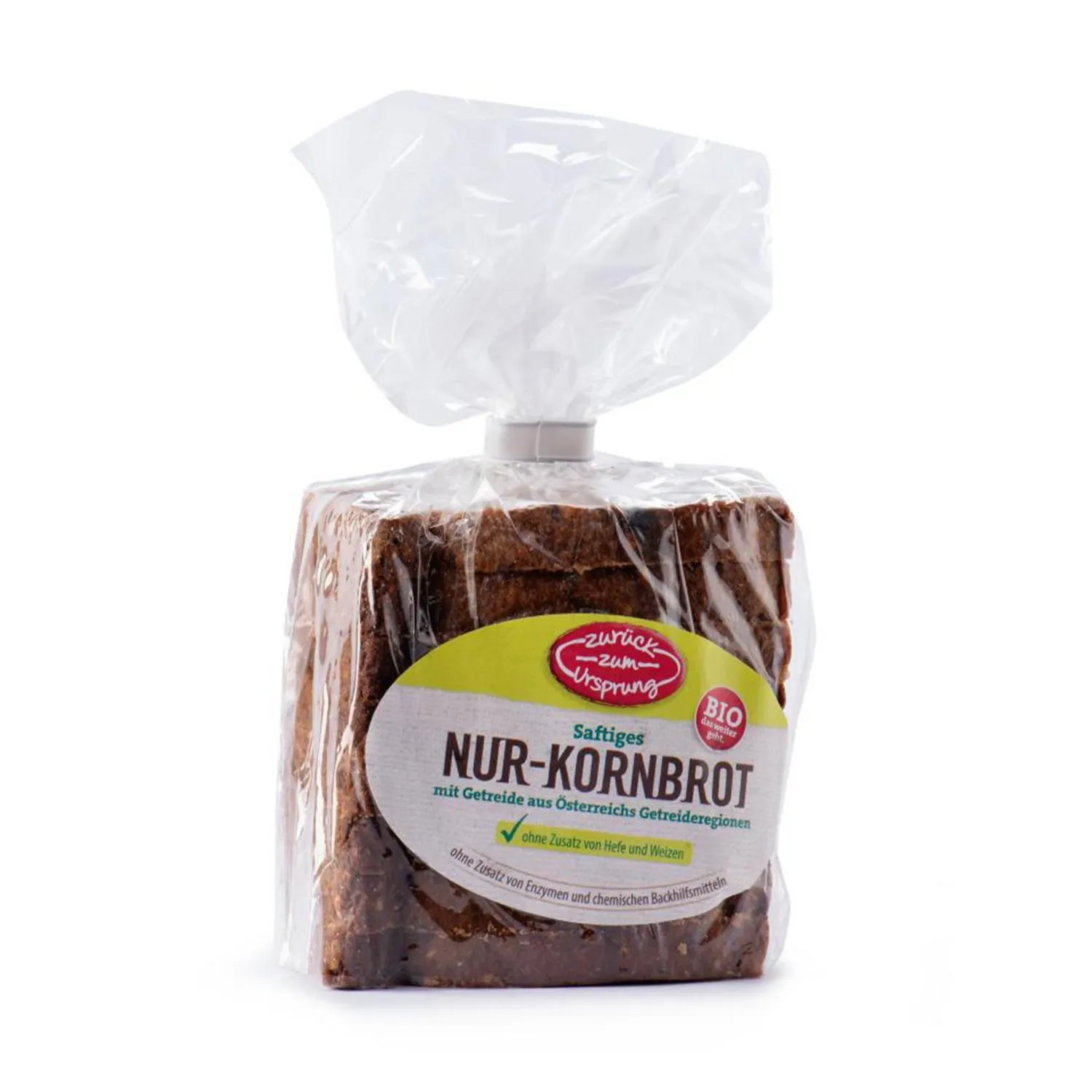ZURÜCK ZUM URSPRUNG BIO-Nur-Kornbrot geschnitten