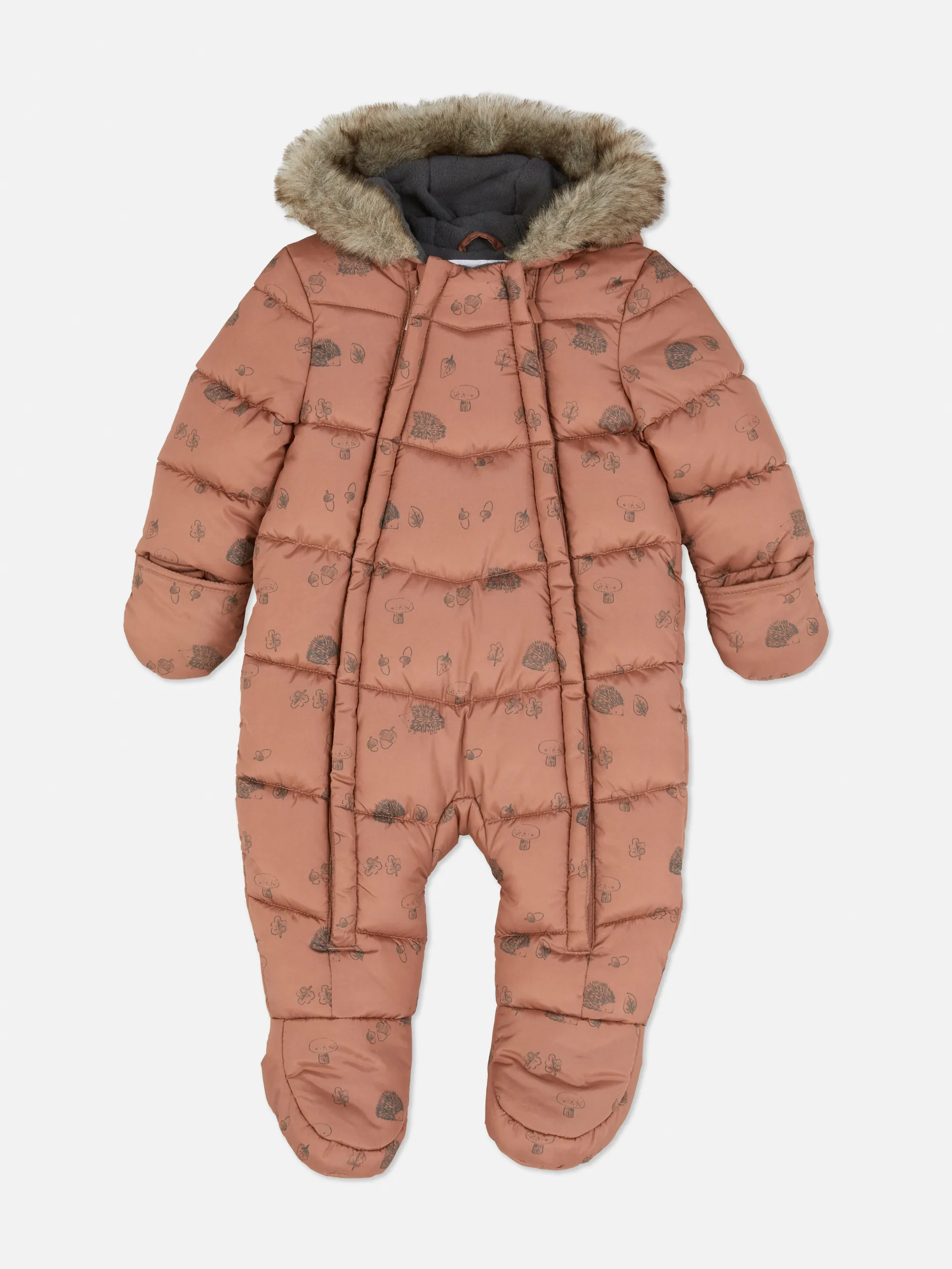 Schneeanzug mit Natur-Print