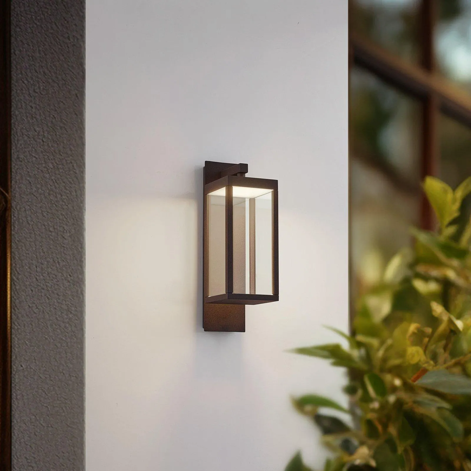 Lucande LED-Außenwandlampe Ferdinand, rost, Metall, IP54