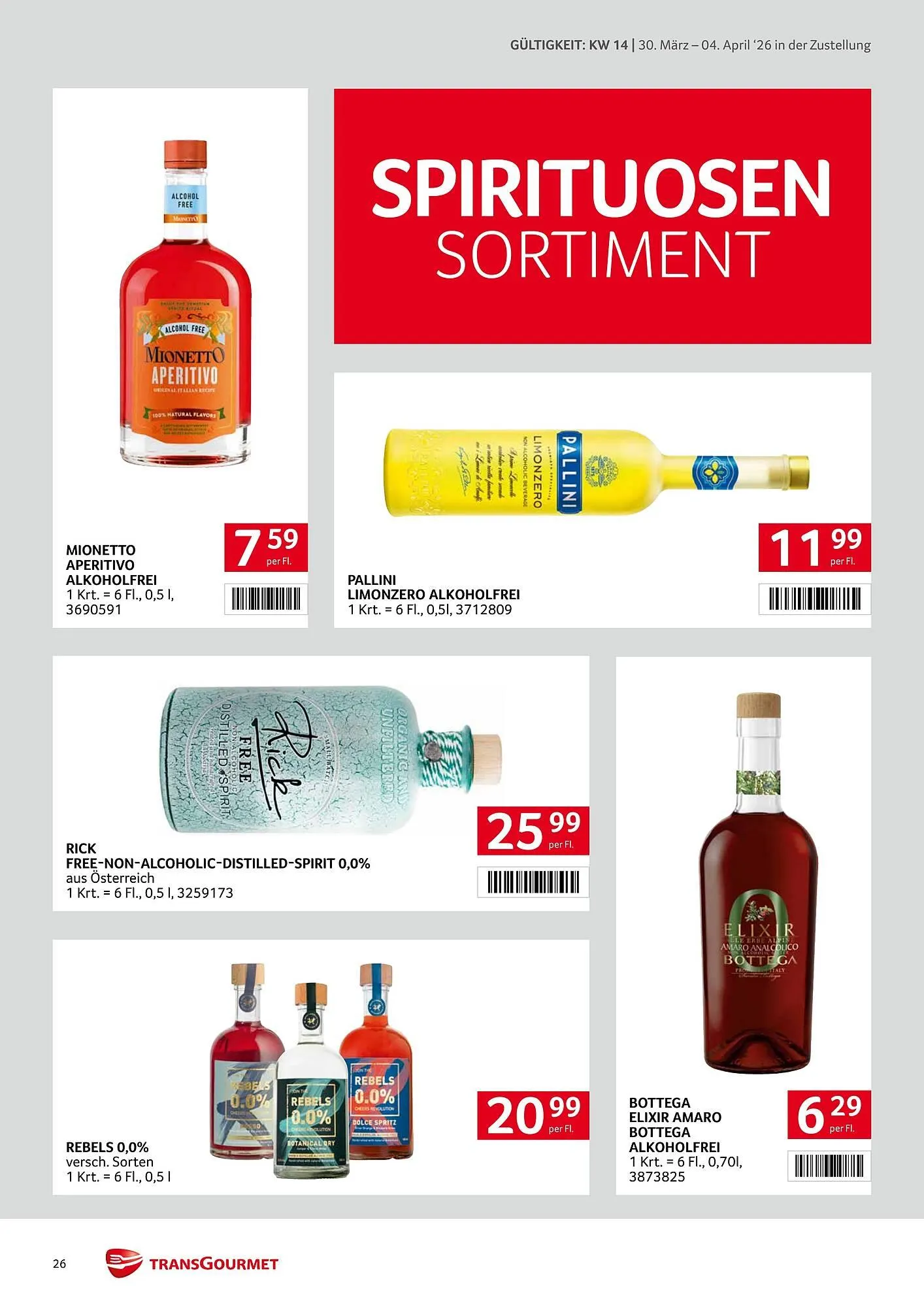 Transgourmet Flugblatt von 30. März bis 4. April 2026 - Flugblätt seite  26