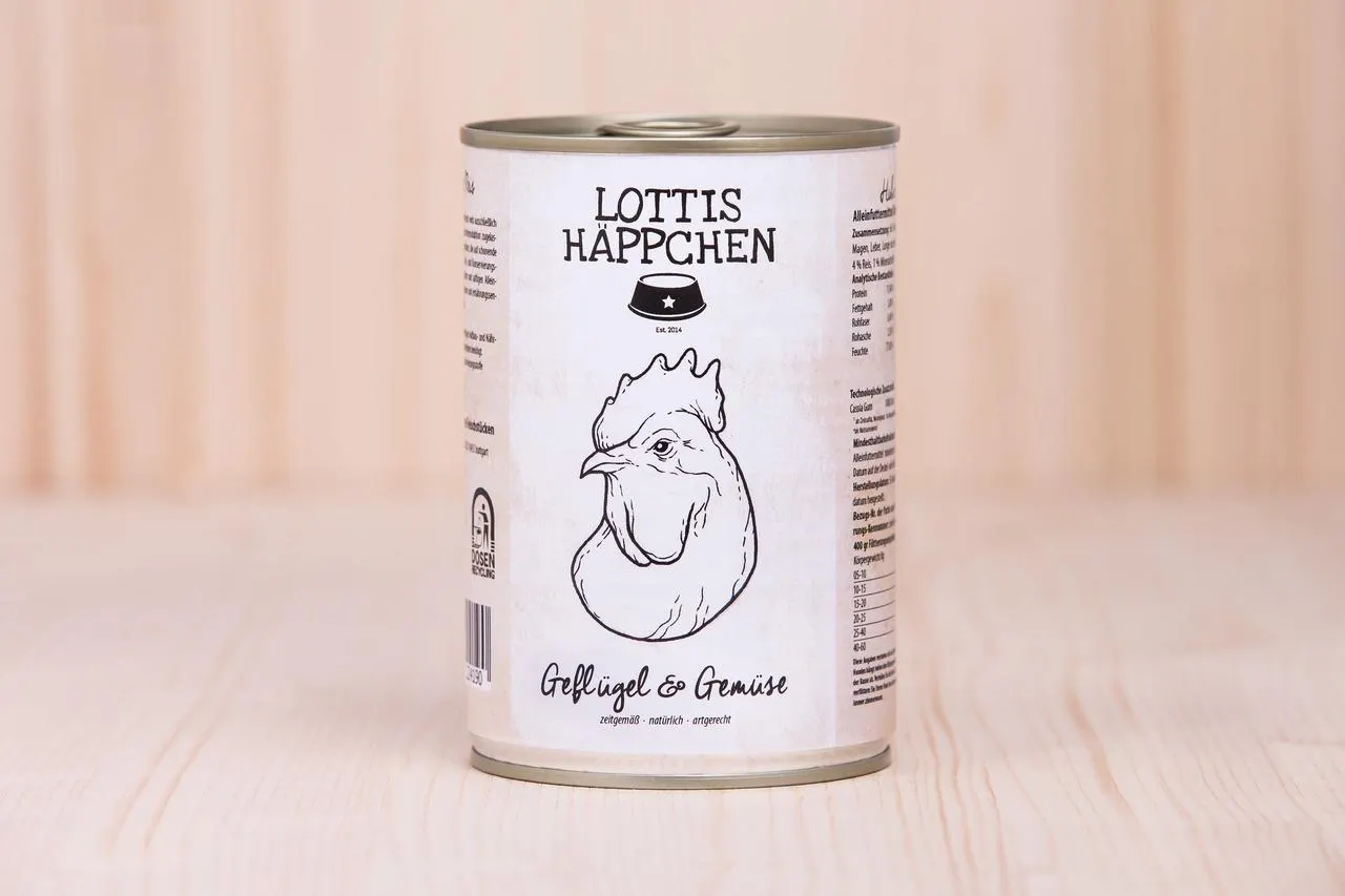 Lottis Häppchen Geflügel mit Karotte 400 g
