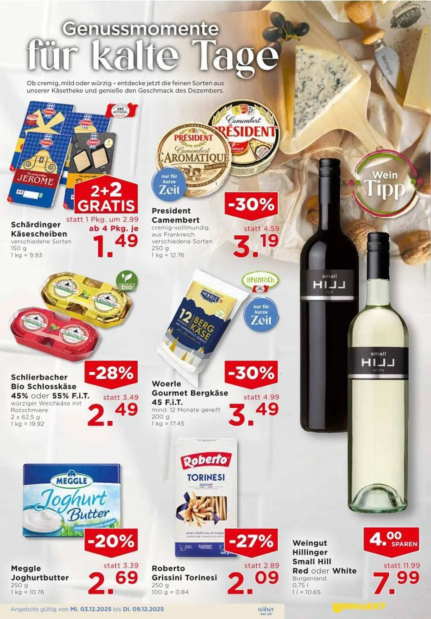 Unimarkt Flugblatt von 3. Dezember bis 9. Dezember 2025 - Flugblätt seite  7