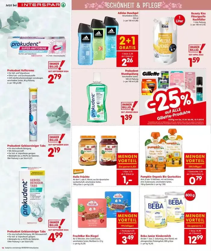 Interspar flugblatt von 29. Oktober bis 12. November 2024 - Flugblätt seite 14