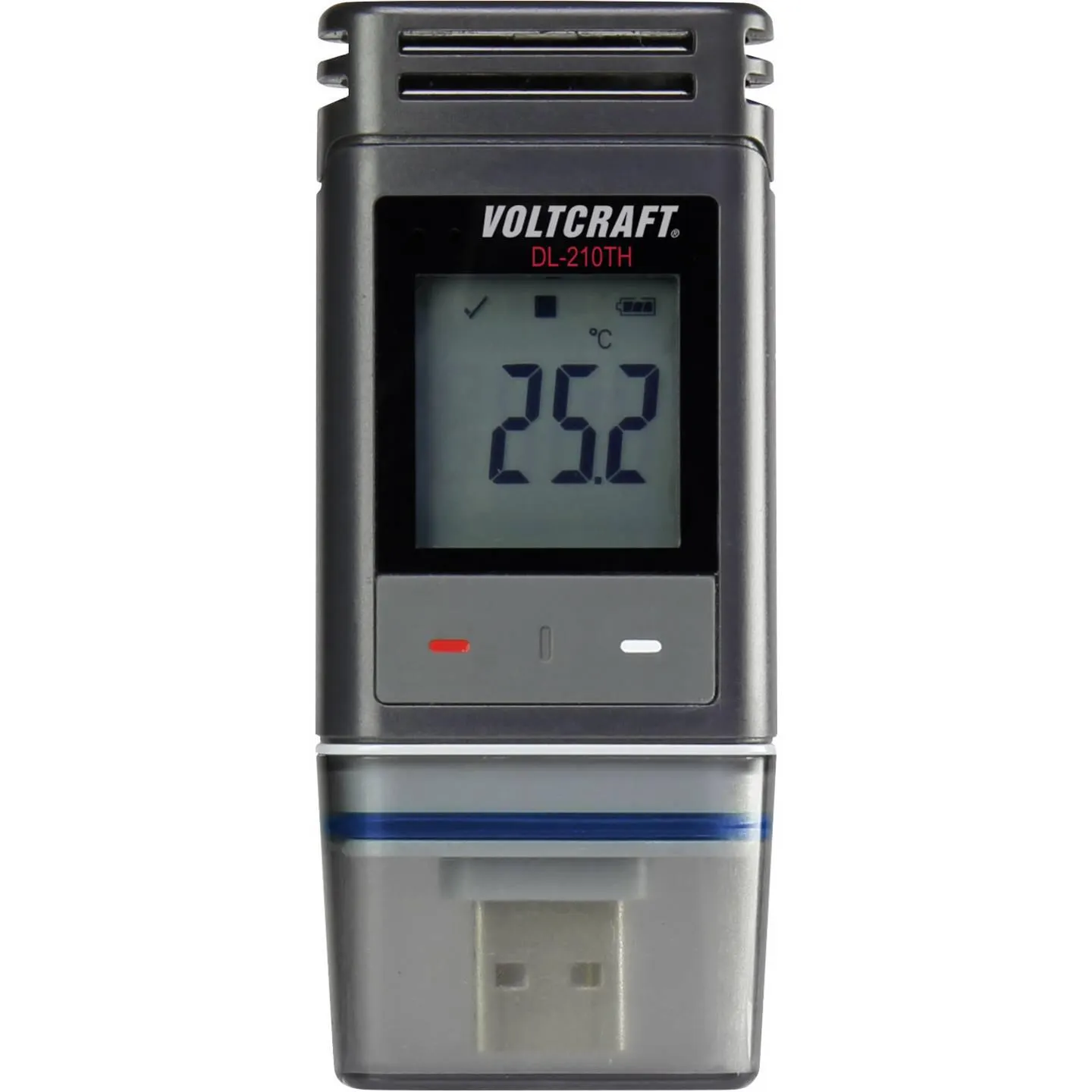 VOLTCRAFT DL-210TH Temperatur-Datenlogger, Luftfeuchte-Datenlogger Messgröße Temperatur, Luftfeuchtigkeit -30 bis +60 °C