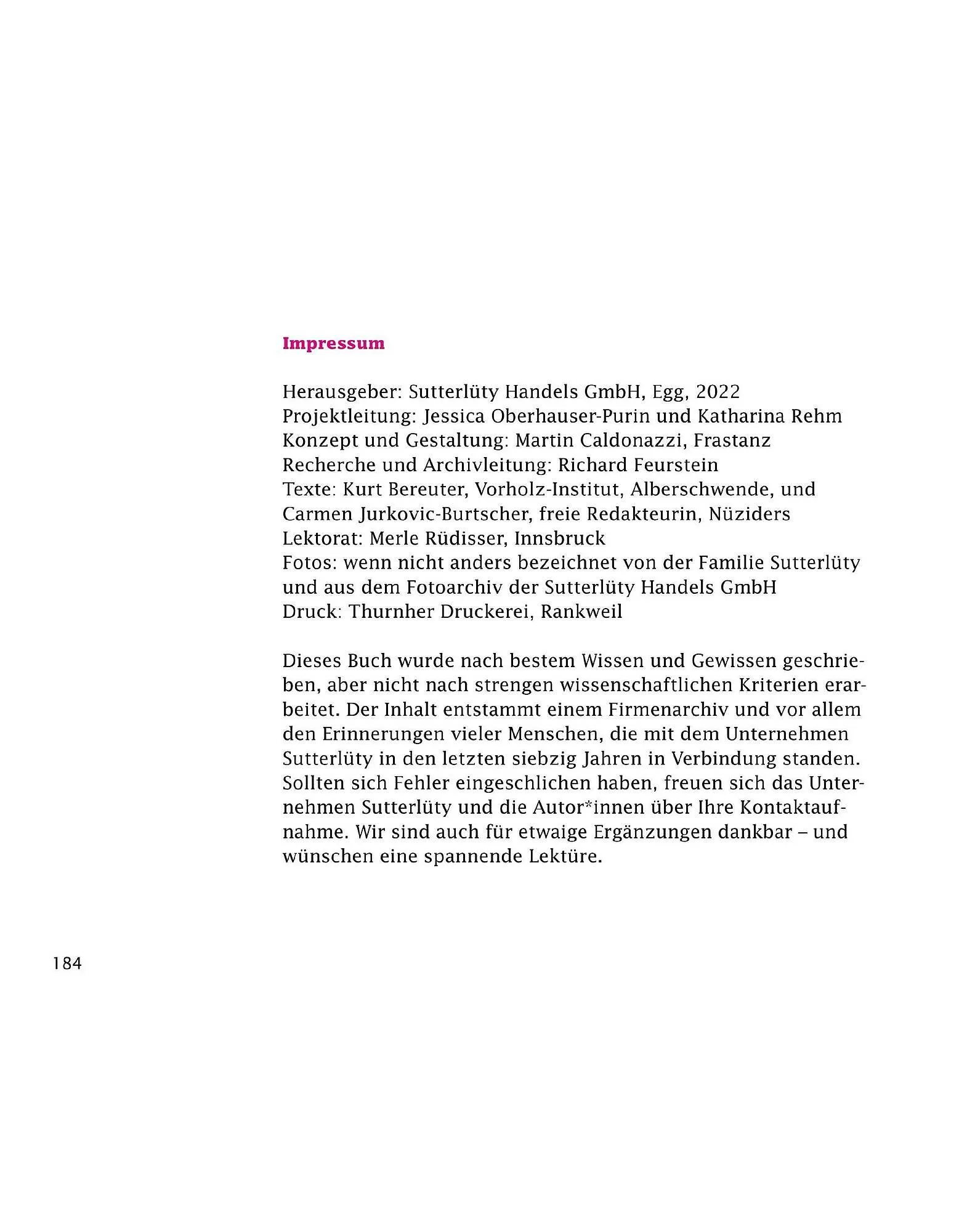 Sutterlüty Flugblatt von 21. Juli bis 31. Dezember 2025 - Flugblätt seite  184