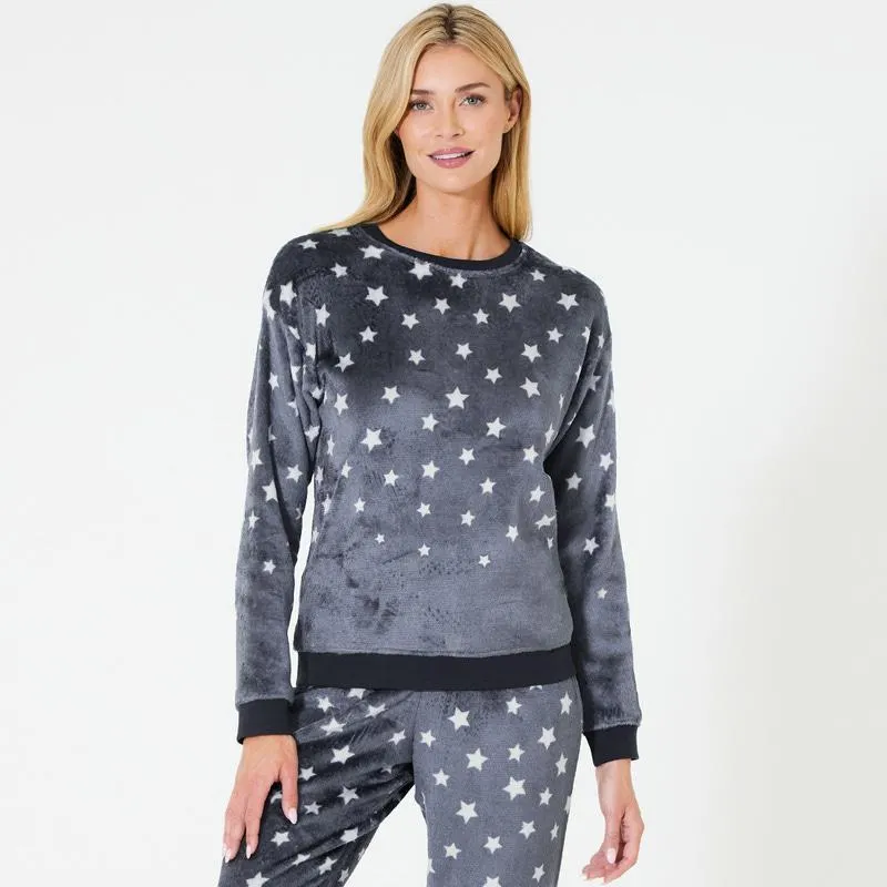 Damen-Freizeit-Pullover mit Sternenmuster