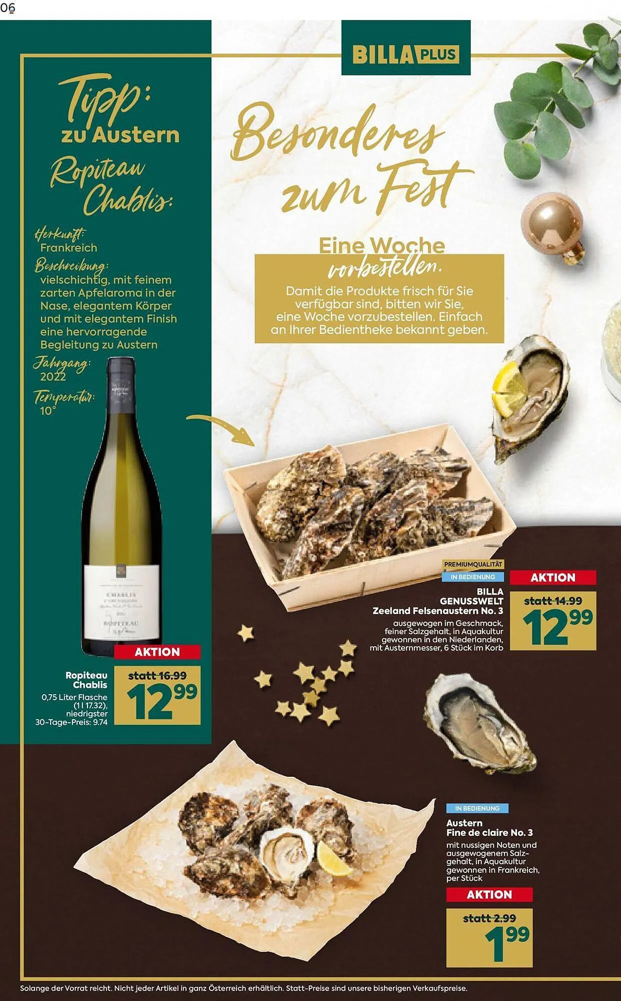 Billa Flugblatt von 30. November bis 23. Dezember 2023 - Flugblätt seite 6