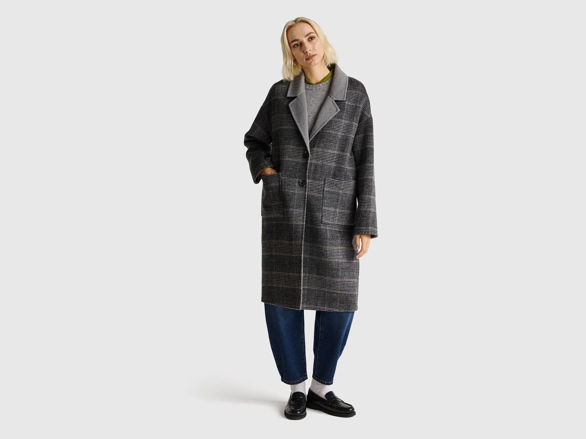 Wendbarer Mantel aus Wollmischung