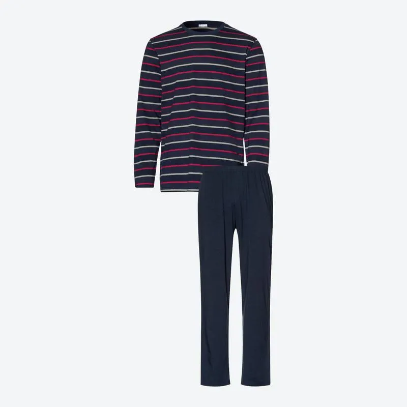 Herren-Pyjama mit Streifen, 2-teilig
