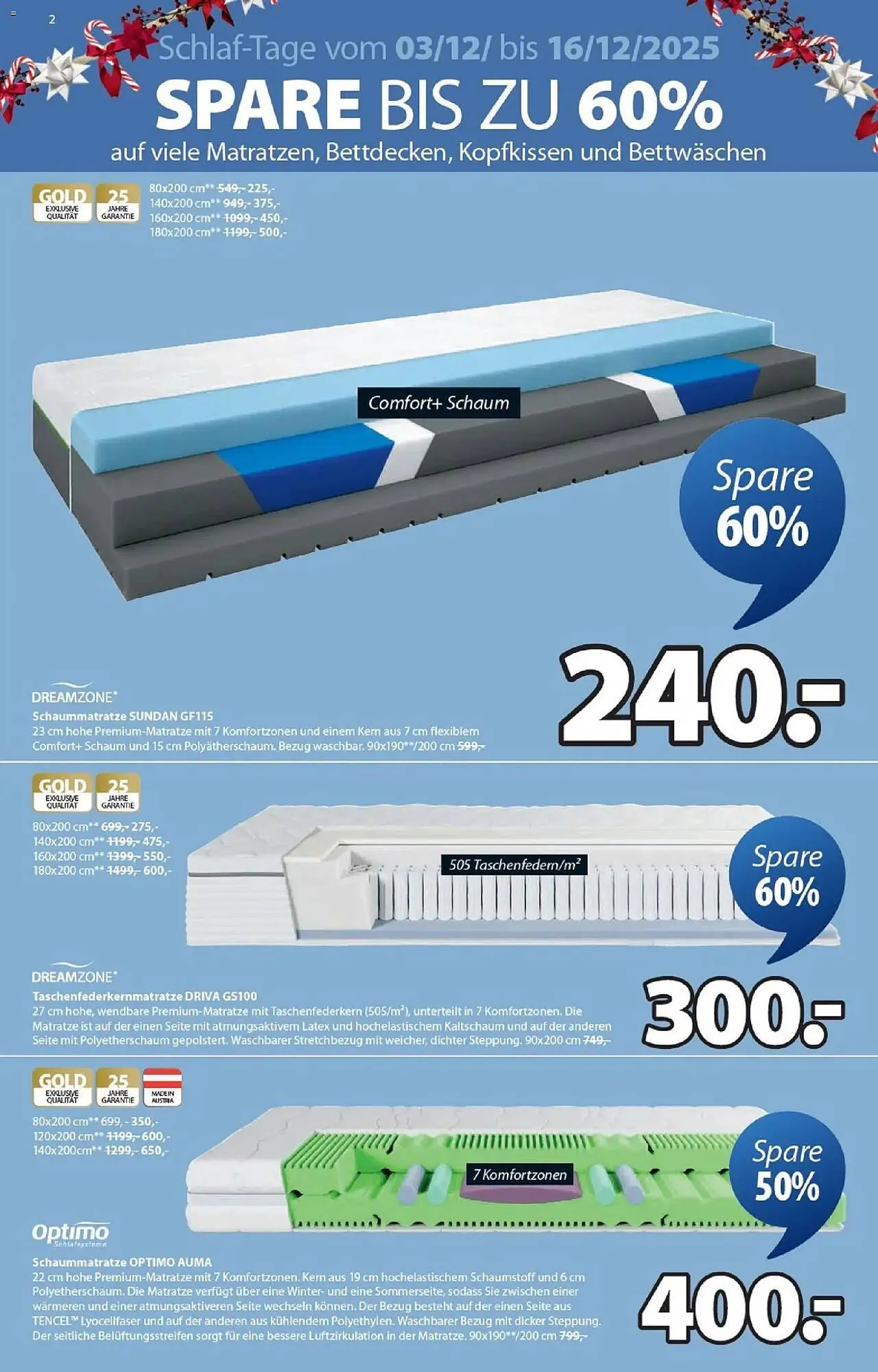 JYSK Flugblatt von 1. Dezember bis 6. Jänner 2026 - Flugblätt seite  2