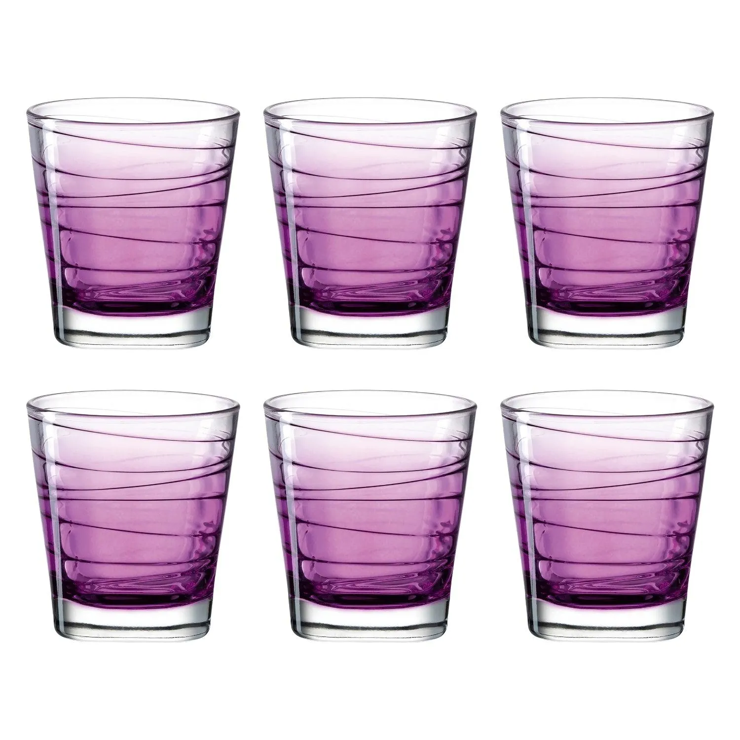 Trinkglas VARIO STRUTTURA 250 ml violett 6er-Set