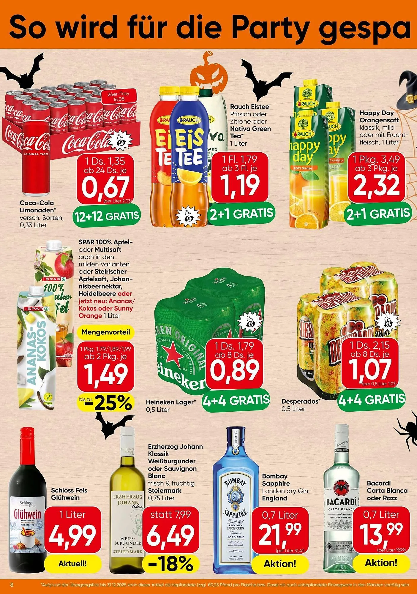 Spar Flugblatt von 30. Oktober bis 6. November 2025 - Flugblätt seite  8