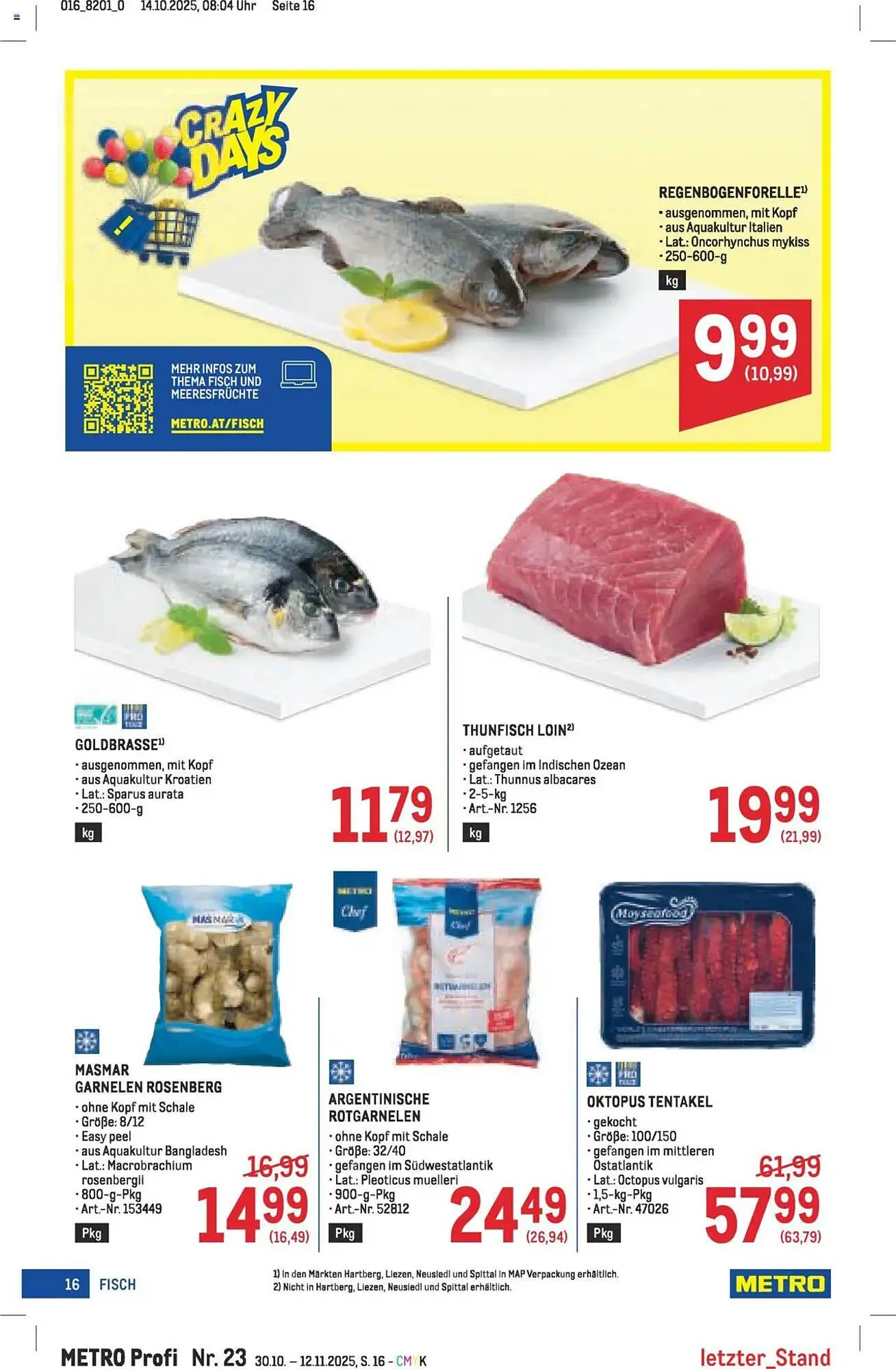 Metro Flugblatt von 30. Oktober bis 12. November 2025 - Flugblätt seite 16