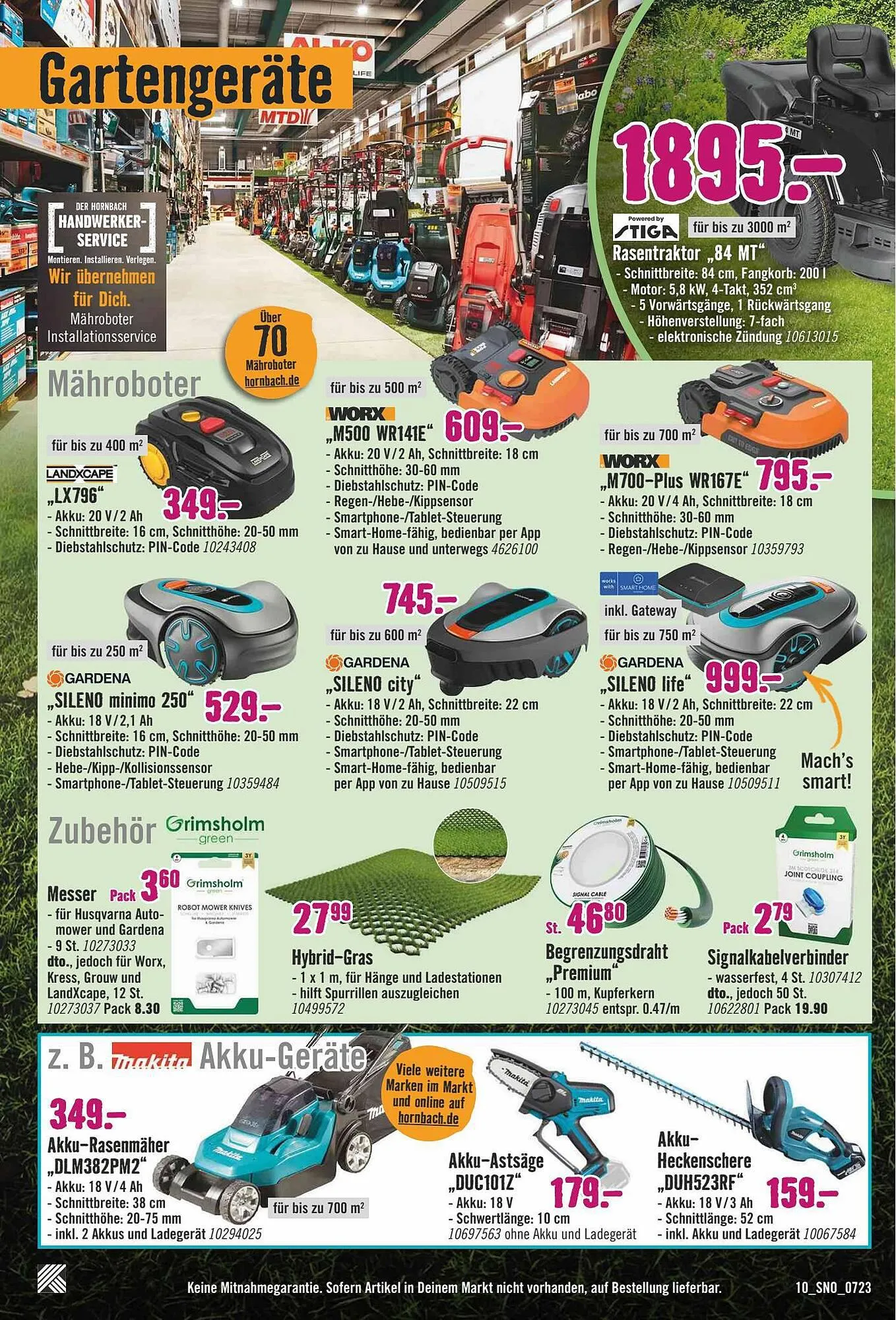 Hornbach Flugblatt von 17. Juli bis 31. Juli 2023 - Flugblätt seite  10