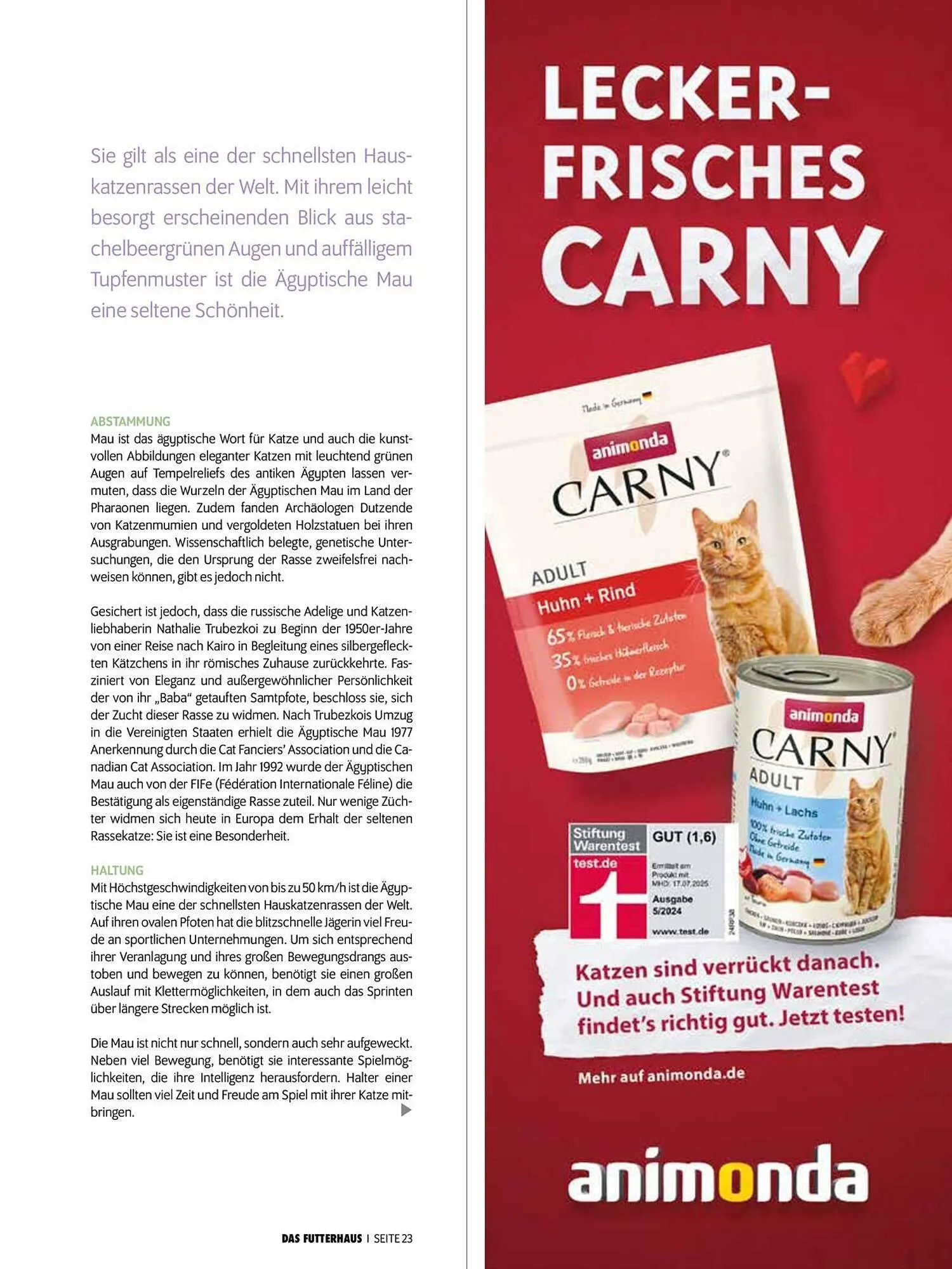 Das Futterhaus Flugblatt von 1. August bis 3. Oktober 2024 - Flugblätt seite 23