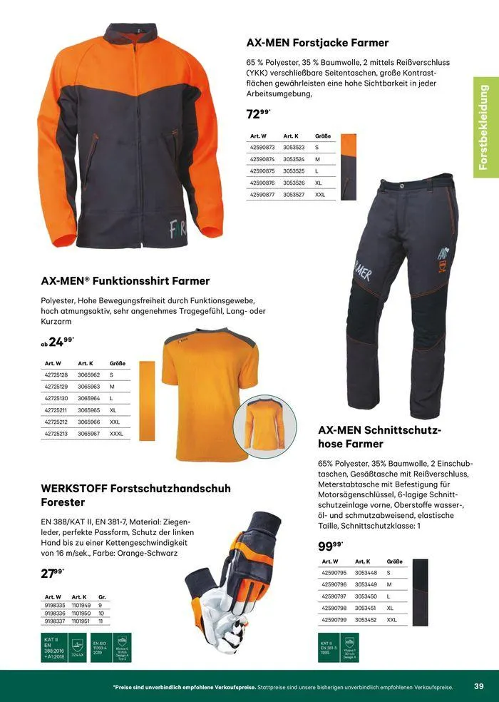 Katalog Bekleidung 2024 von 17. Mai bis 26. Mai 2024 - Flugblätt seite 39