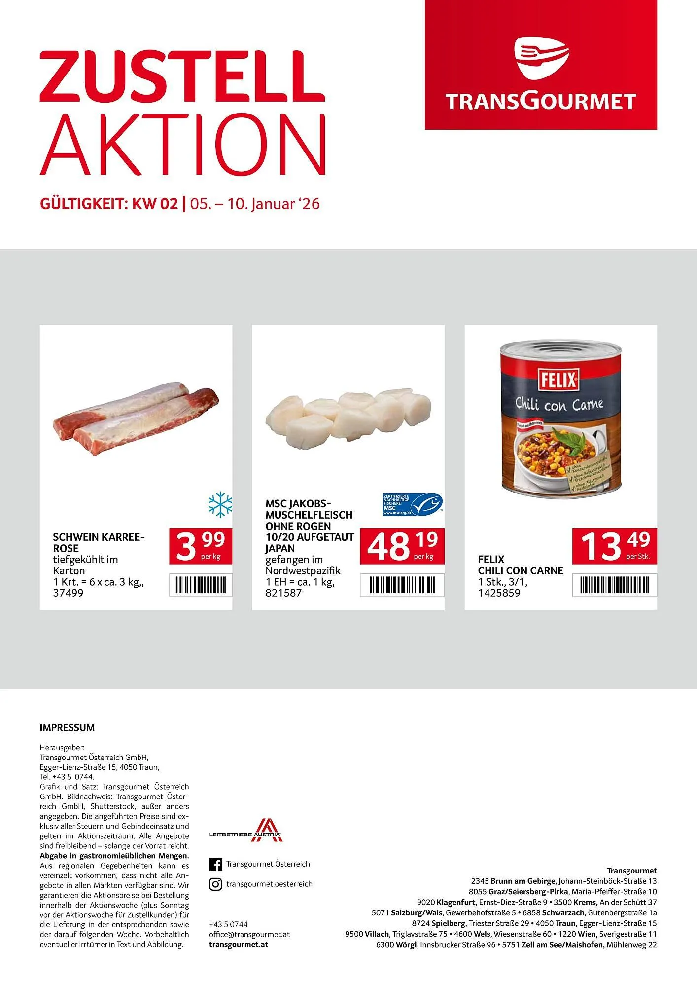 Transgourmet Flugblatt von 5. Jänner bis 10. Jänner 2026 - Flugblätt seite  32