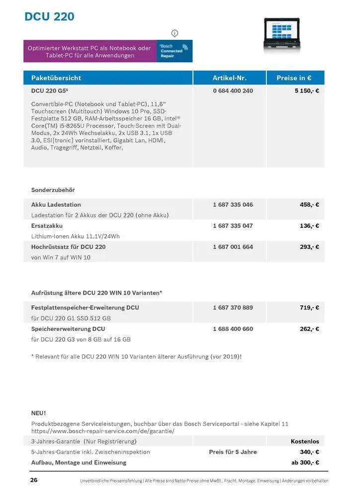 Werkstattausrüstung von Bosch von 21. Mai bis 31. Dezember 2024 - Flugblätt seite  26