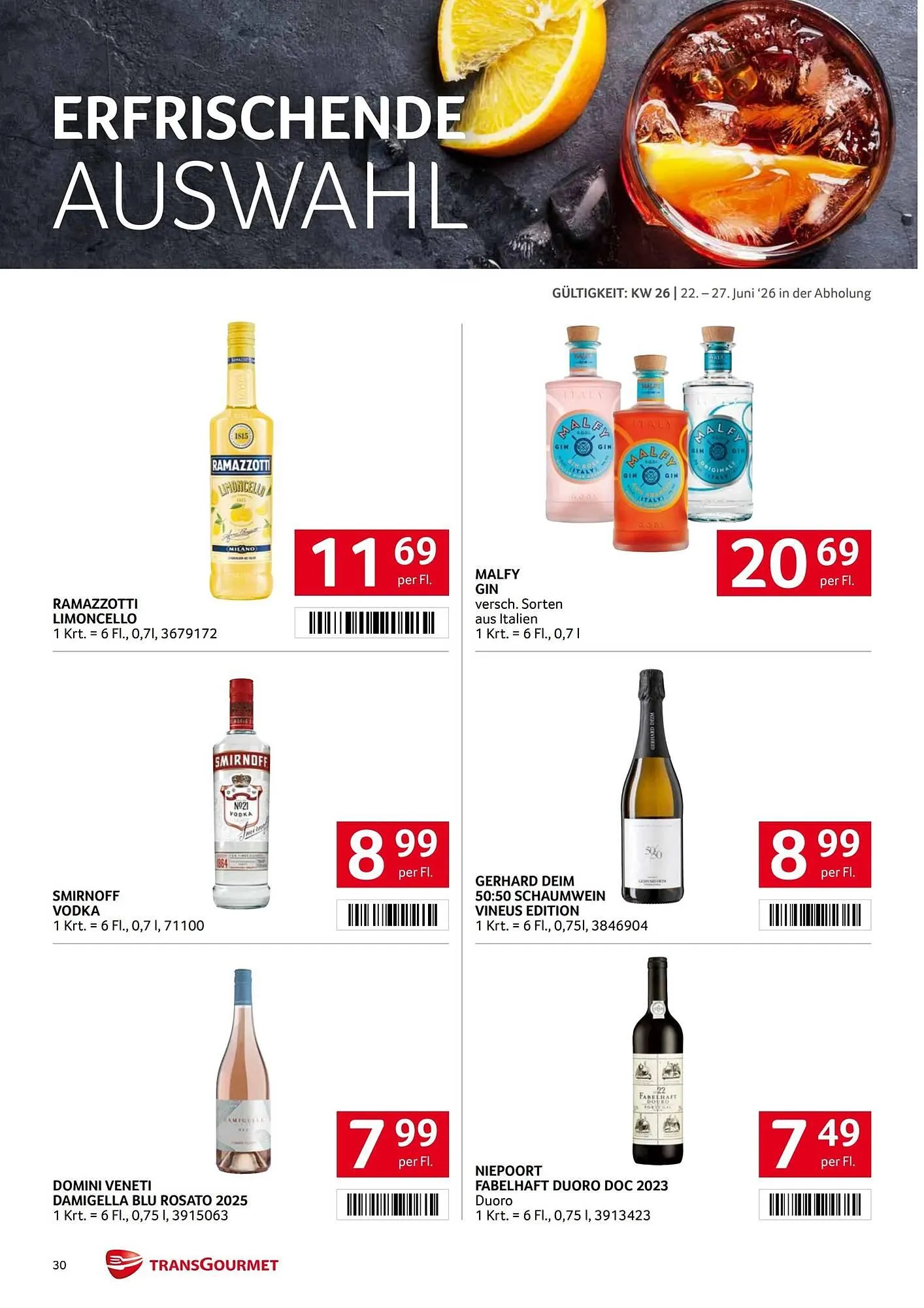 Transgourmet Flugblatt von 22. Juni bis 27. Juni 2026 - Flugblätt seite  29