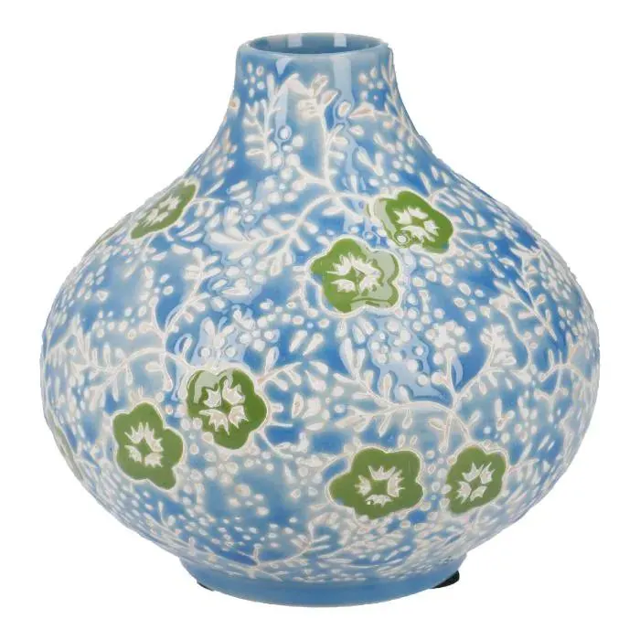 Vase Blümchen, blau, 9 cm