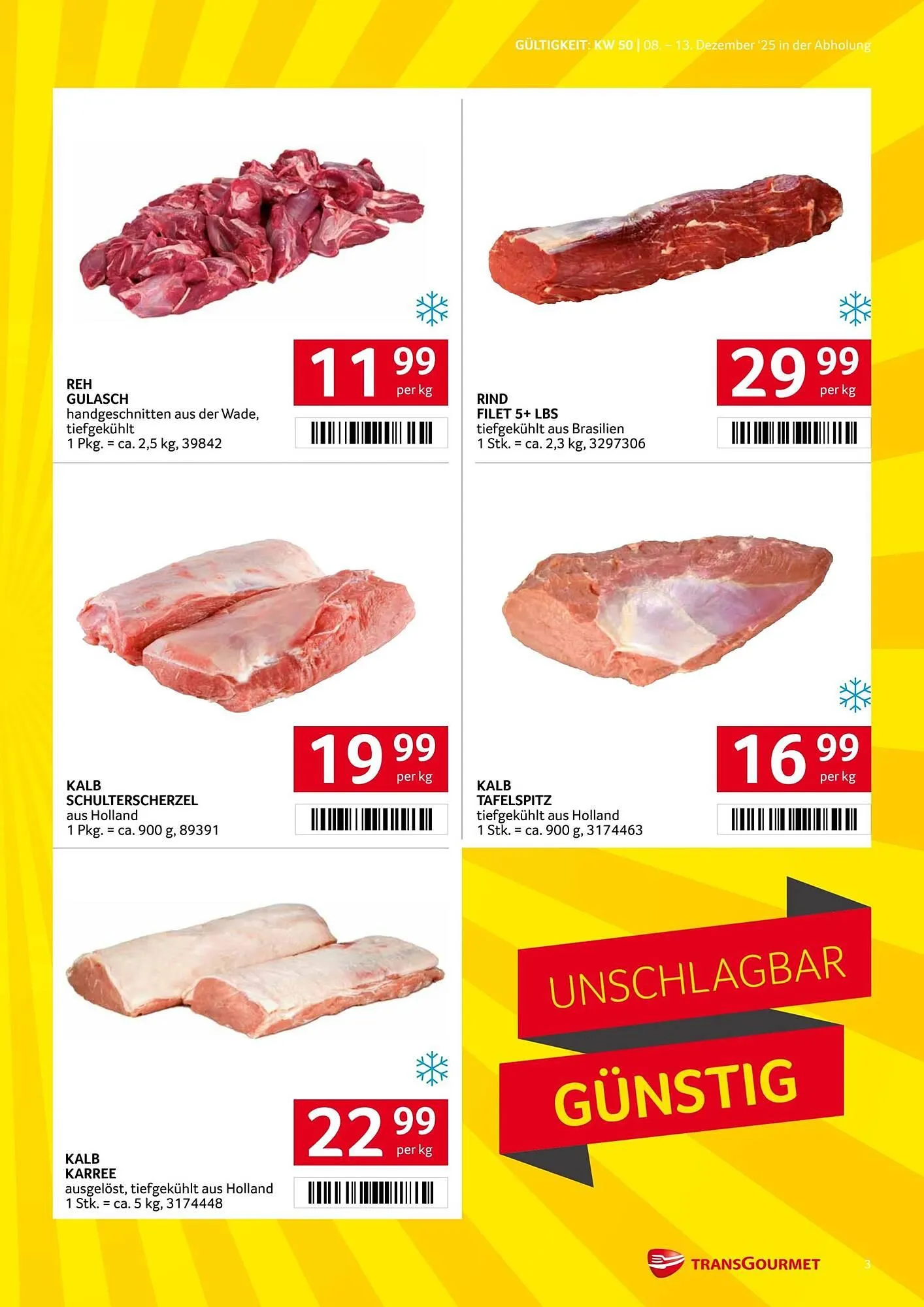 Transgourmet Flugblatt von 8. Dezember bis 14. Dezember 2025 - Flugblätt seite 3