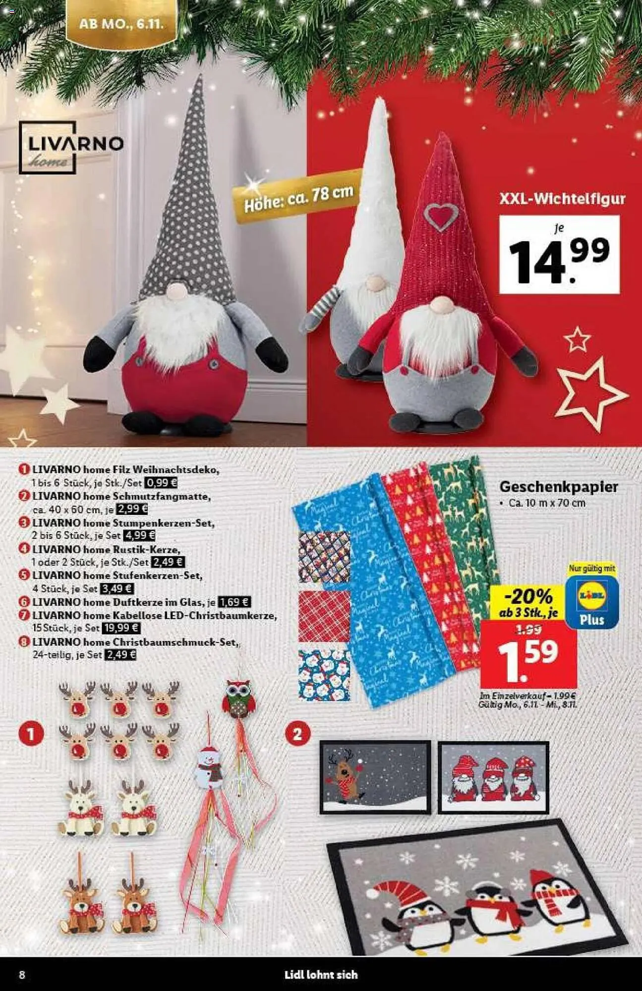 Lidl Flugblatt von 30. Oktober bis 14. Dezember 2023 - Flugblätt seite 8