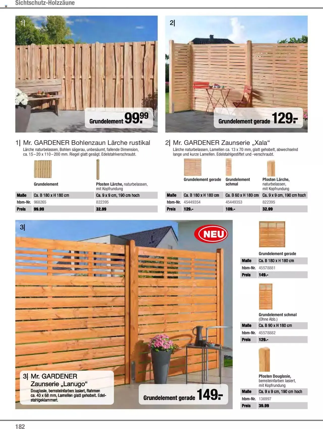 Hagebau Gartenjahr 2023 von 7. März bis 31. Dezember 2023 - Flugblätt seite 182