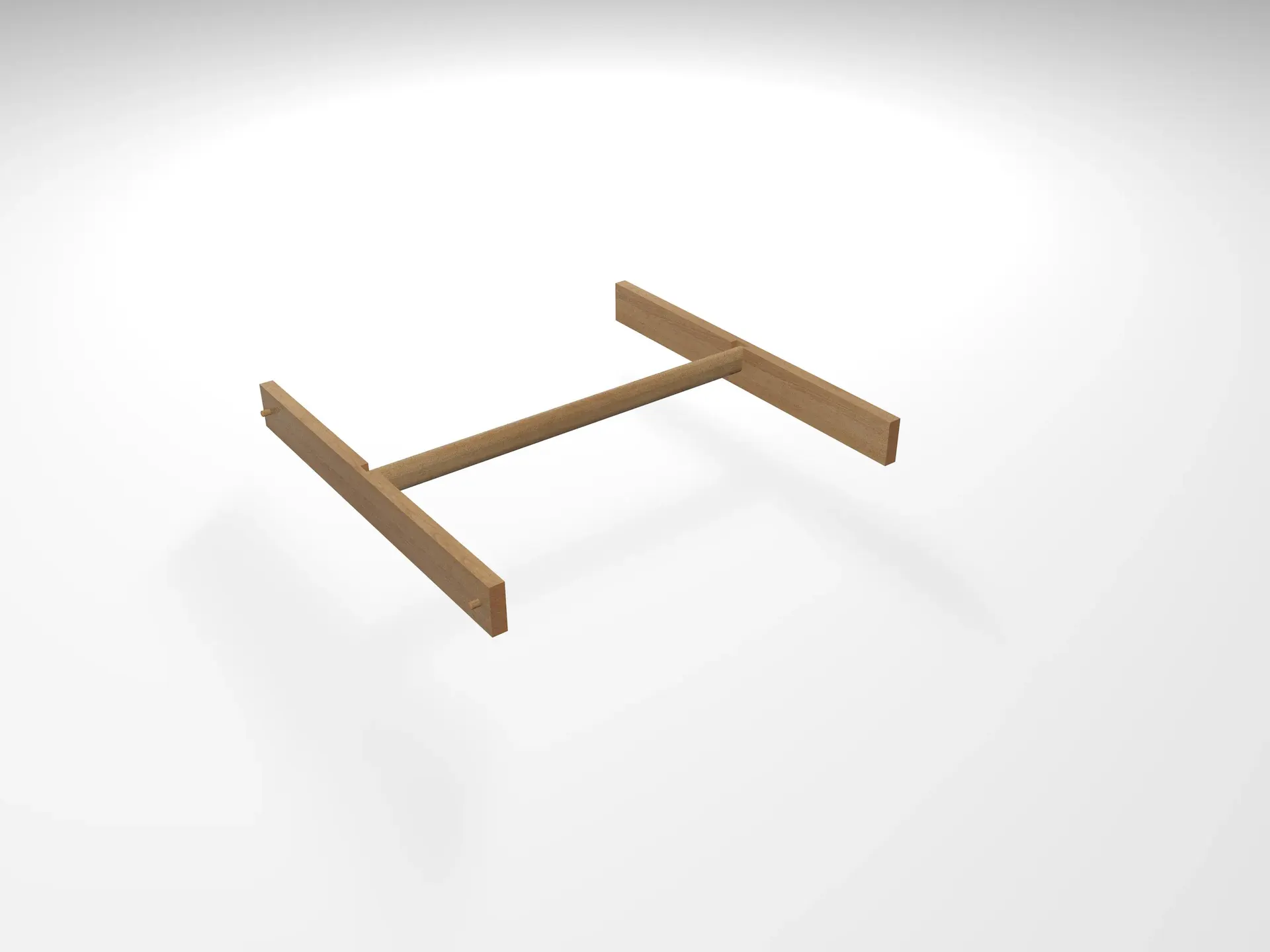 Kleiderschrank Tenso, Kleiderstange inkl. 2 Stk. Halterungen, B=57,5cm, Buche