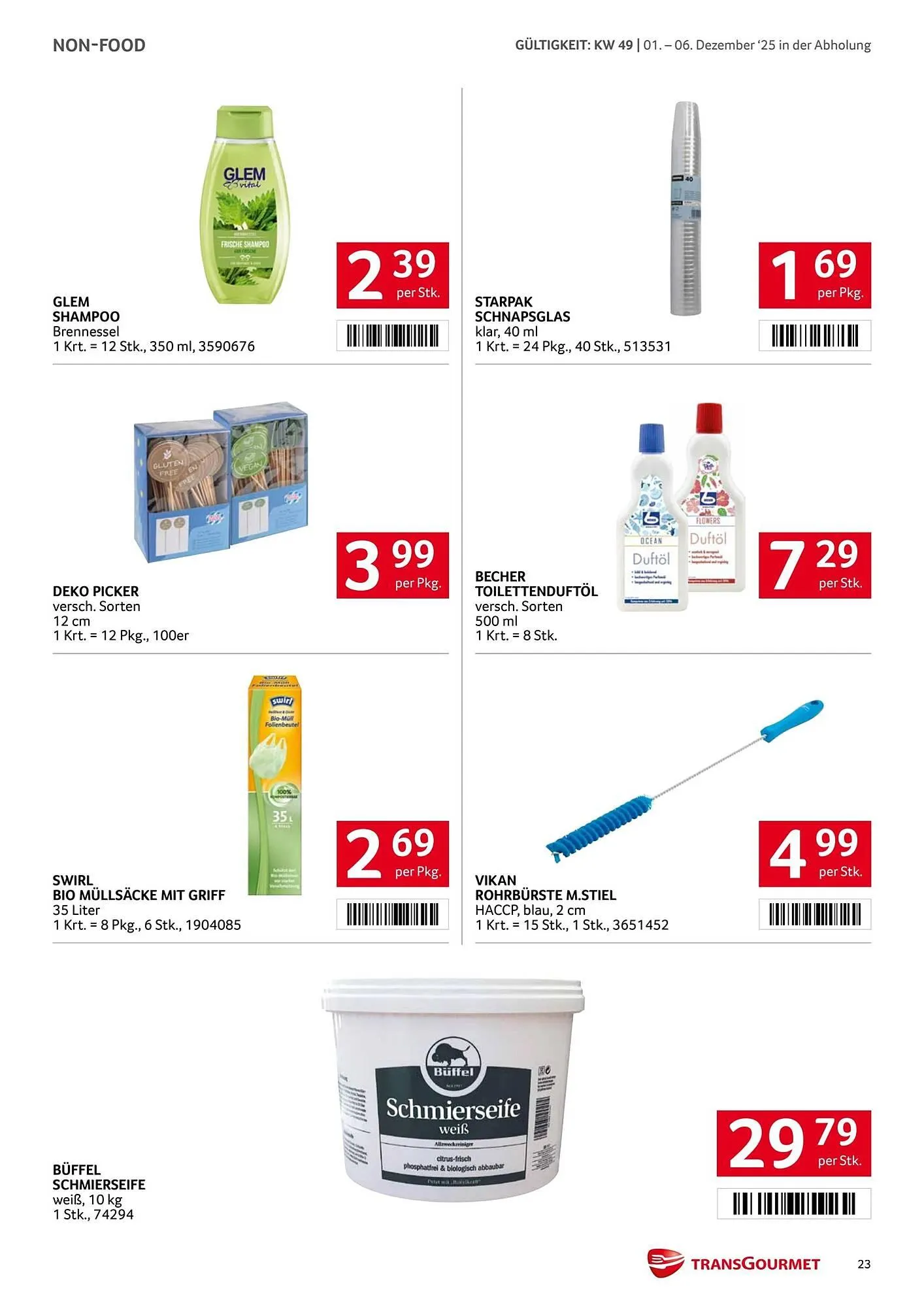 Transgourmet Flugblatt von 1. Dezember bis 7. Dezember 2025 - Flugblätt seite  23