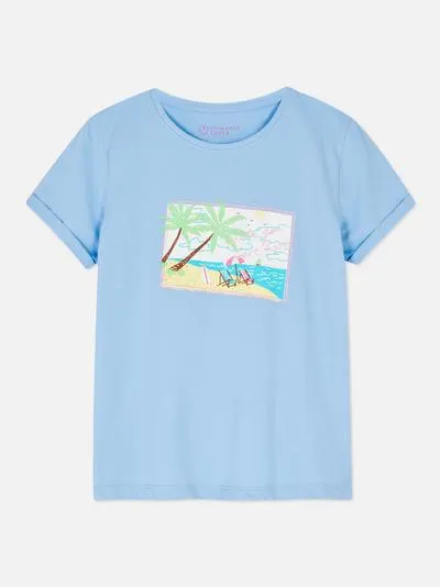 Kurzärmeliges T-Shirt mit Grafik