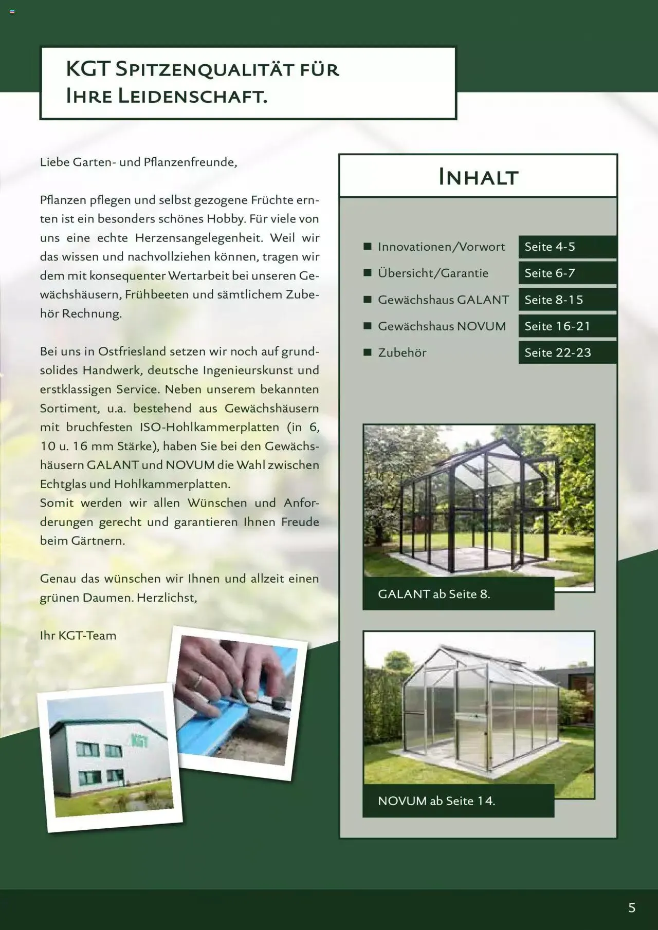Dehner - KGT Premium Gewächshäuser von 12. Jänner bis 31. Dezember 2023 - Flugblätt seite 5