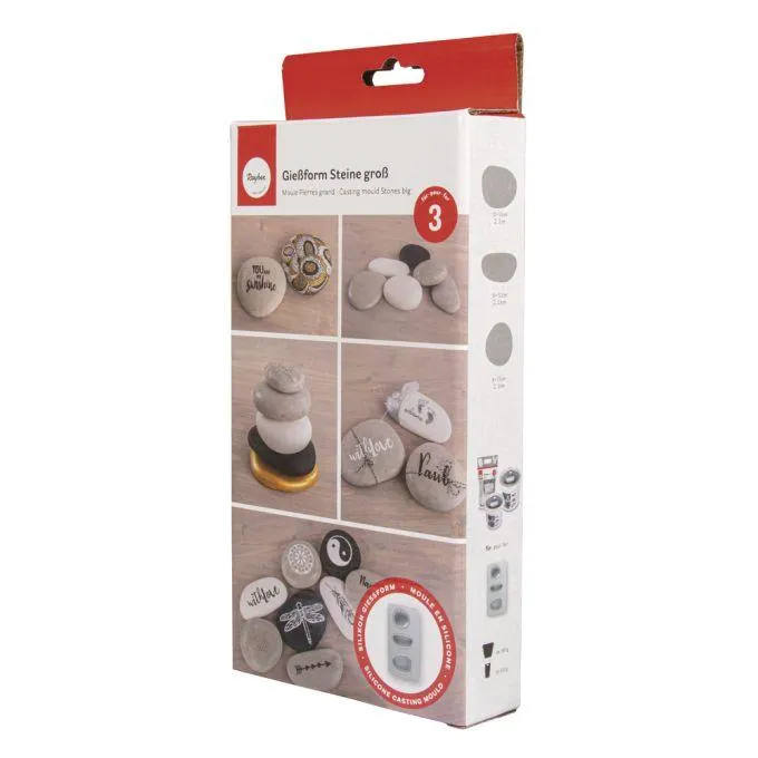 Silikon-Gießform Steine groß