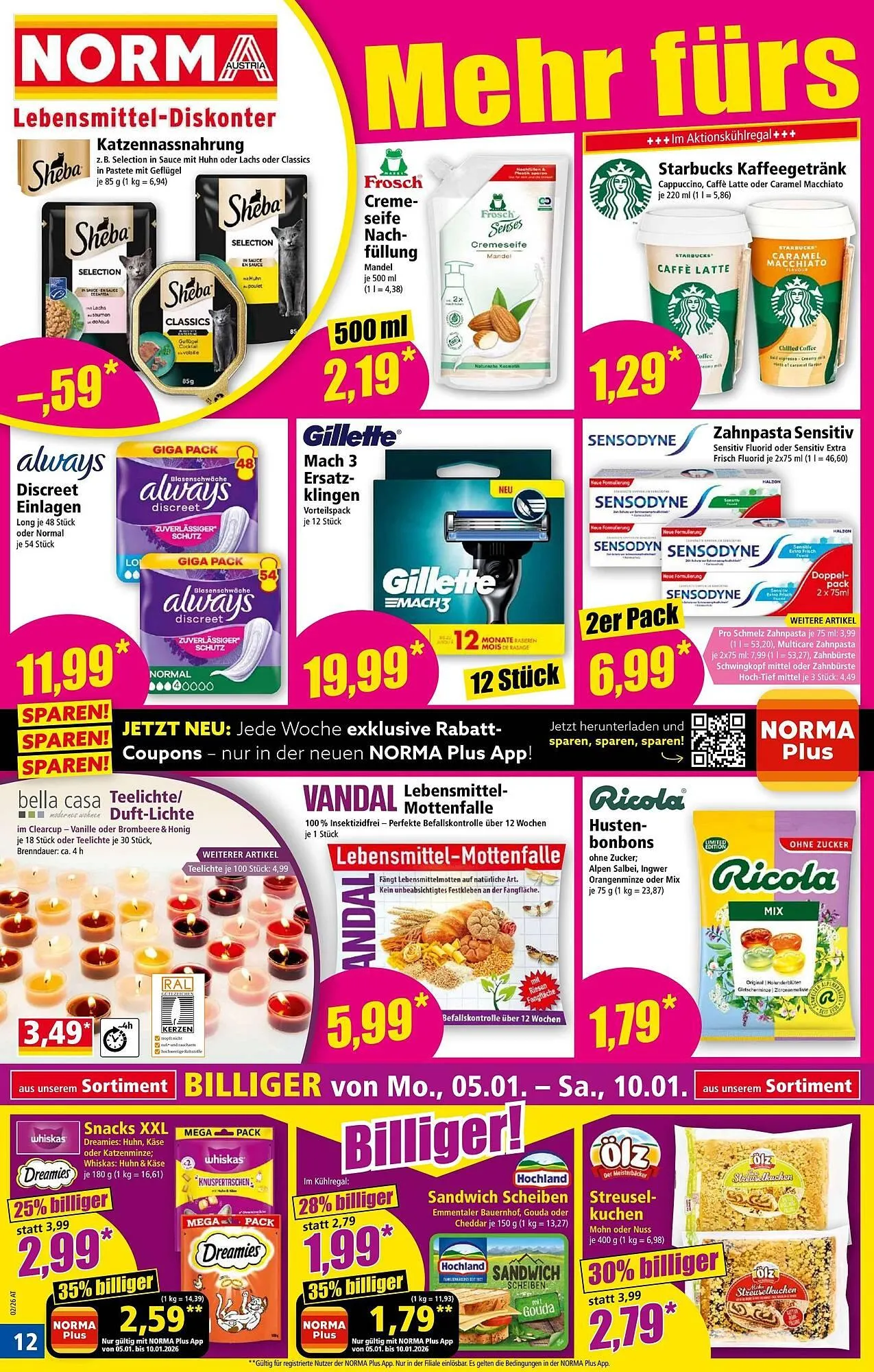 Norma Prospekt von 5. Jänner bis 11. Jänner 2026 - Flugblätt seite  12