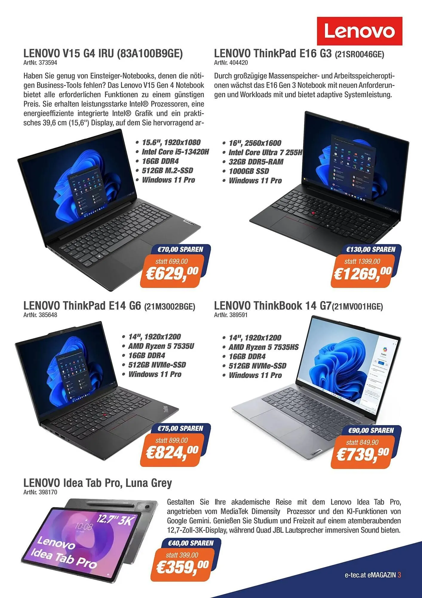 E-tec Flugblatt von 15. September bis 31. Oktober 2025 - Flugblätt seite  3