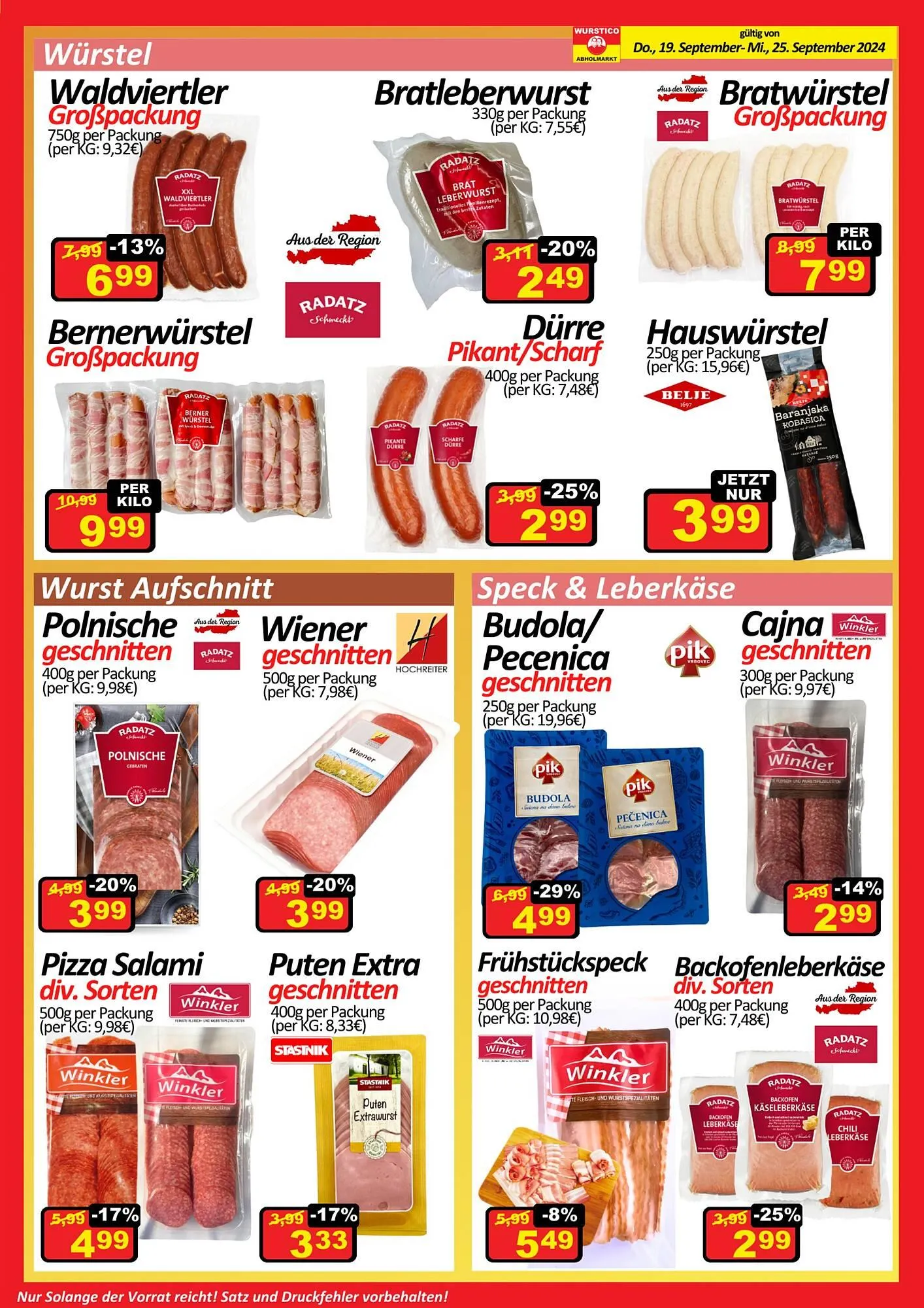 Wurstico Flugblatt von 19. September bis 25. September 2024 - Flugblätt seite  2