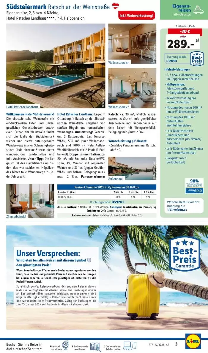 Aktuelle Reiseprospekte Themenprospekt Dezember von 13. Dezember bis 15. Jänner 2025 - Flugblätt seite  3