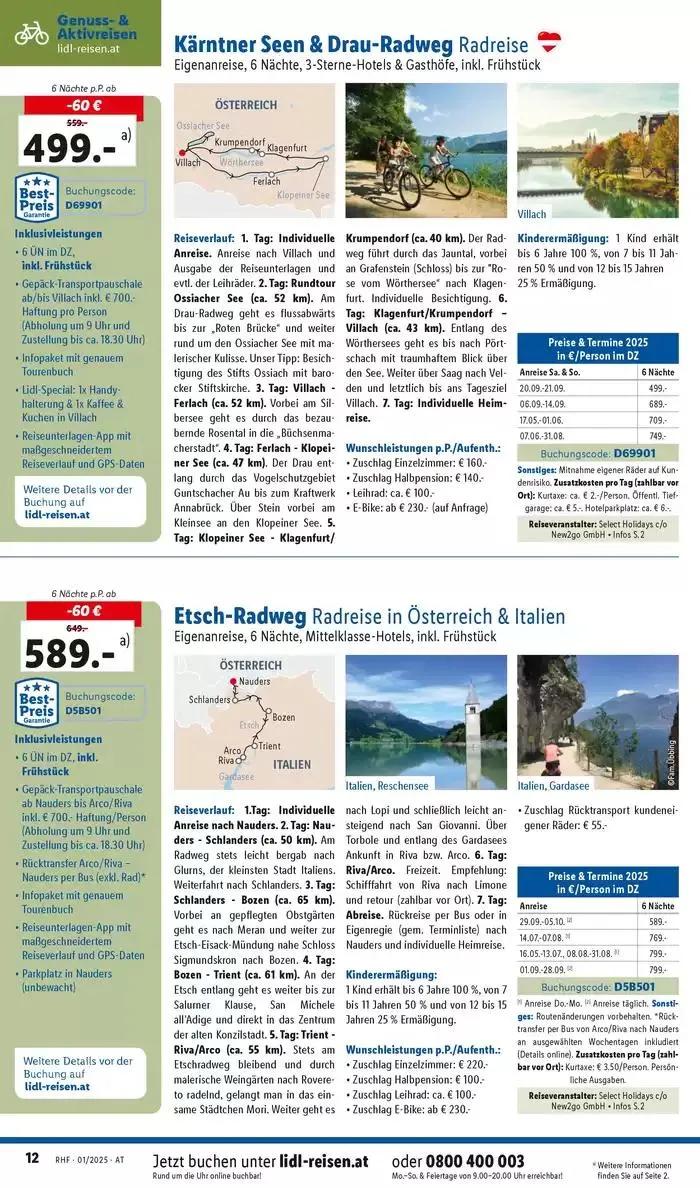 Aktuelle Reiseprospekte Hauptprospekt Jänner von 30. Dezember bis 31. Jänner 2025 - Flugblätt seite  12