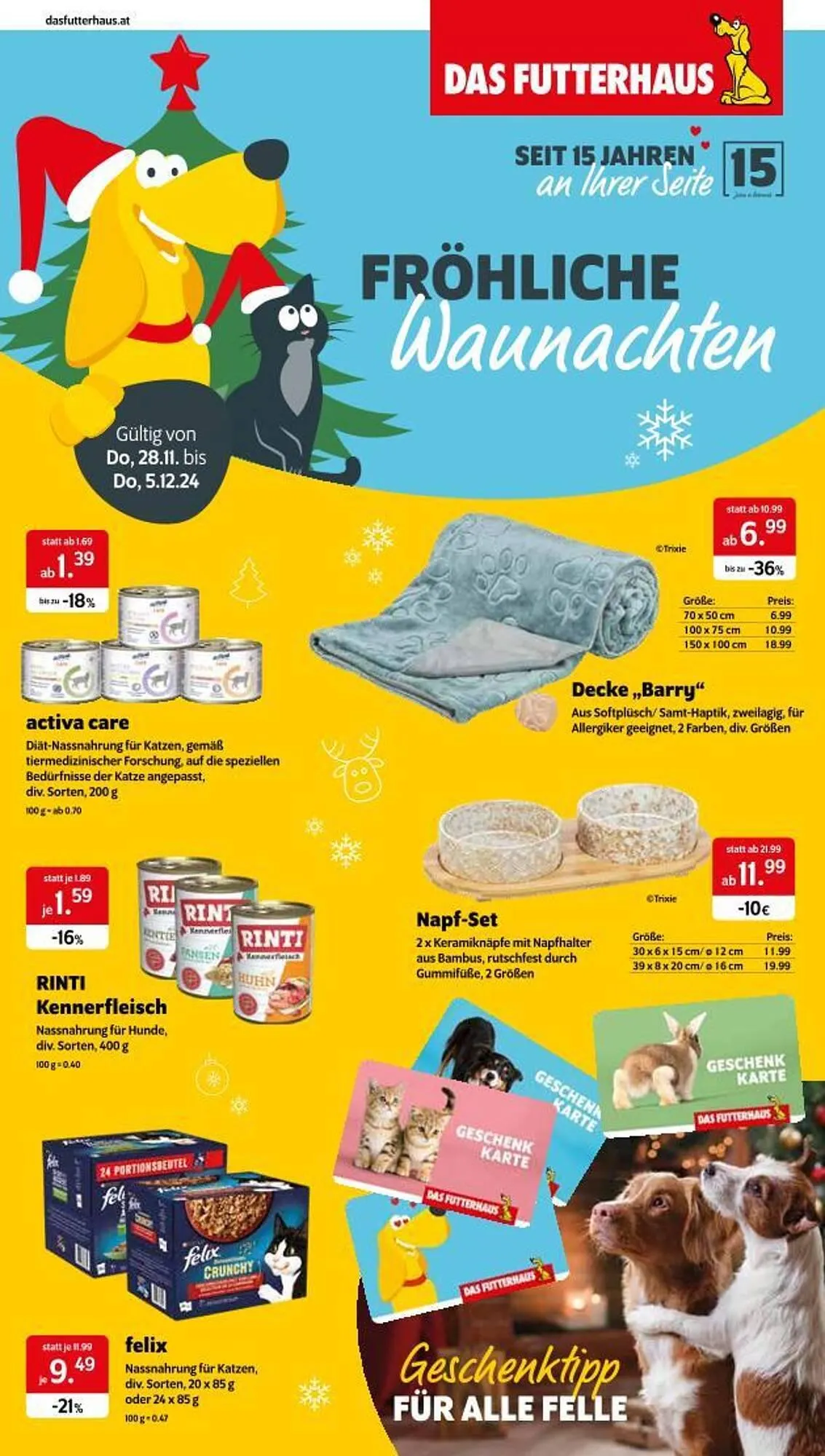 Das Futterhaus Flugblatt von 28. November bis 5. Dezember 2024 - Flugblätt seite 1