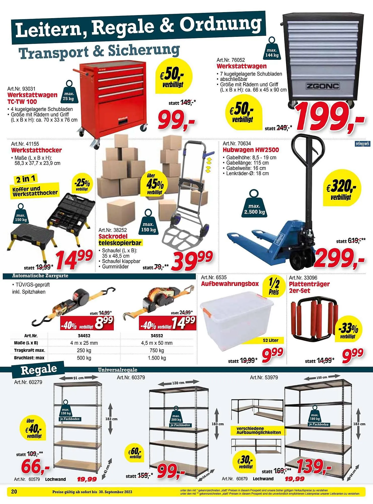 Zgonc Flugblatt von 31. August bis 30. September 2023 - Flugblätt seite 20