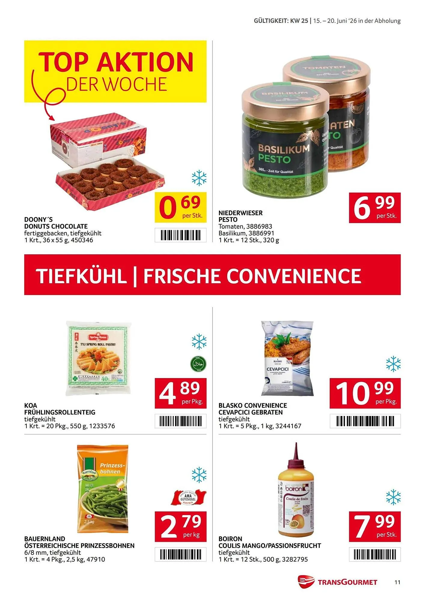 Transgourmet Flugblatt von 15. Juni bis 20. Juni 2026 - Flugblätt seite 11