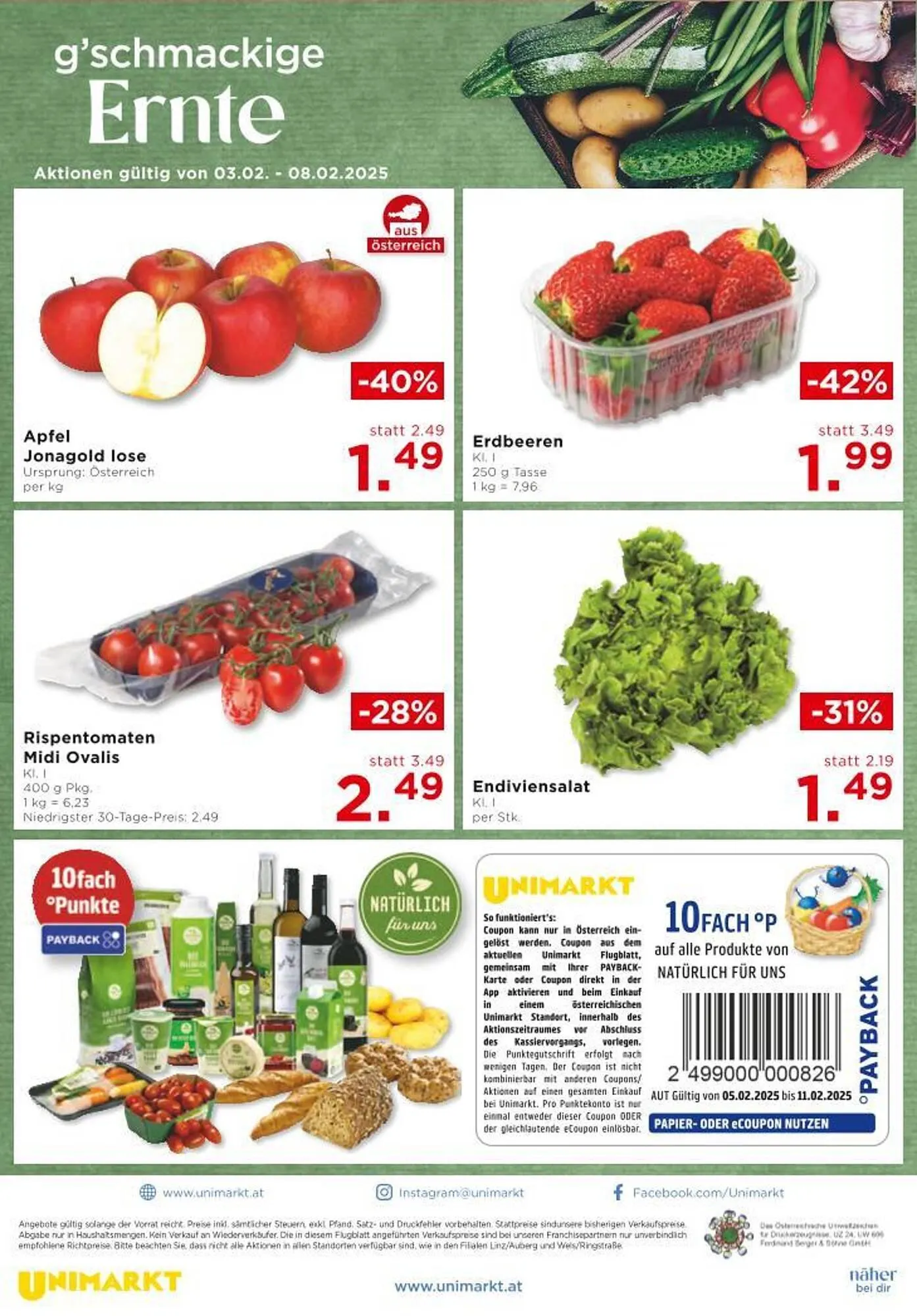Unimarkt Flugblatt von 5. Februar bis 11. Februar 2025 - Flugblätt seite 16