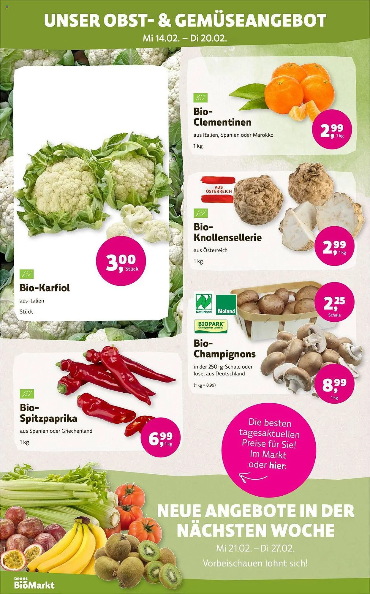 Denn's Biomarkt Flugblatt von 14. Februar bis 27. Februar 2024 - Flugblätt seite  2
